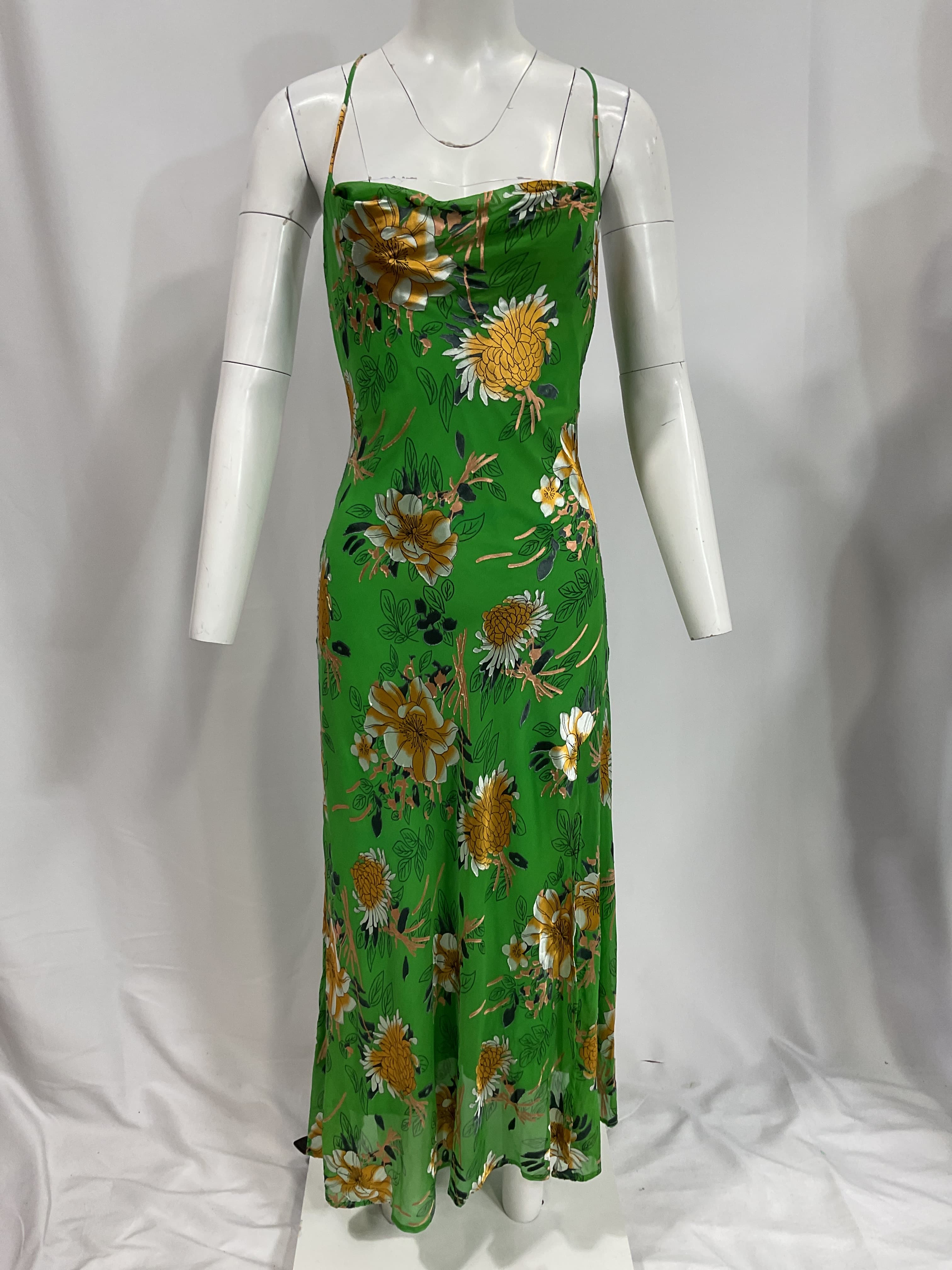 Gaia Dress In Green & Pink Floral - Image 2