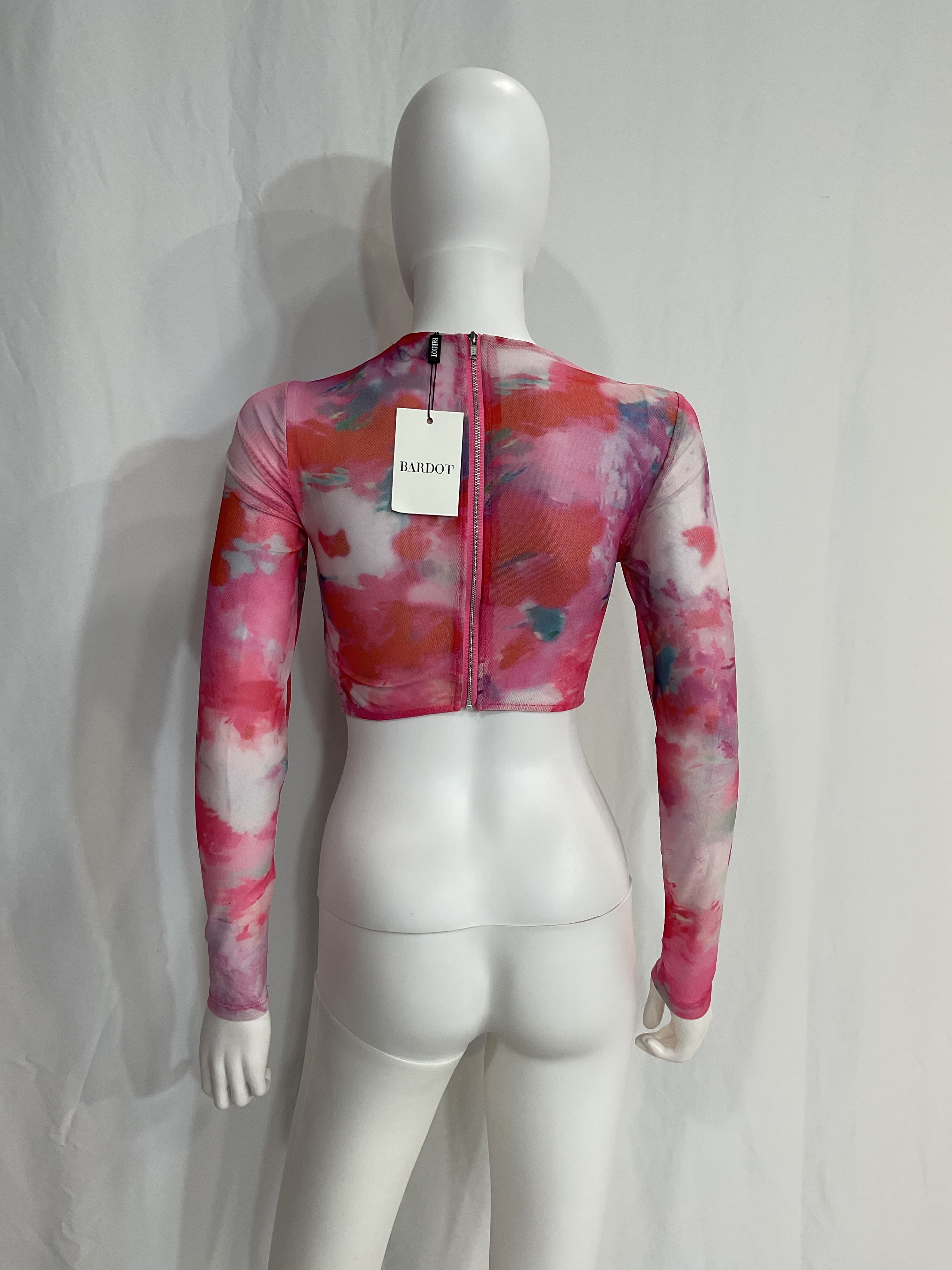 Lena Mesh Corset Top In Wildflower - Image 2