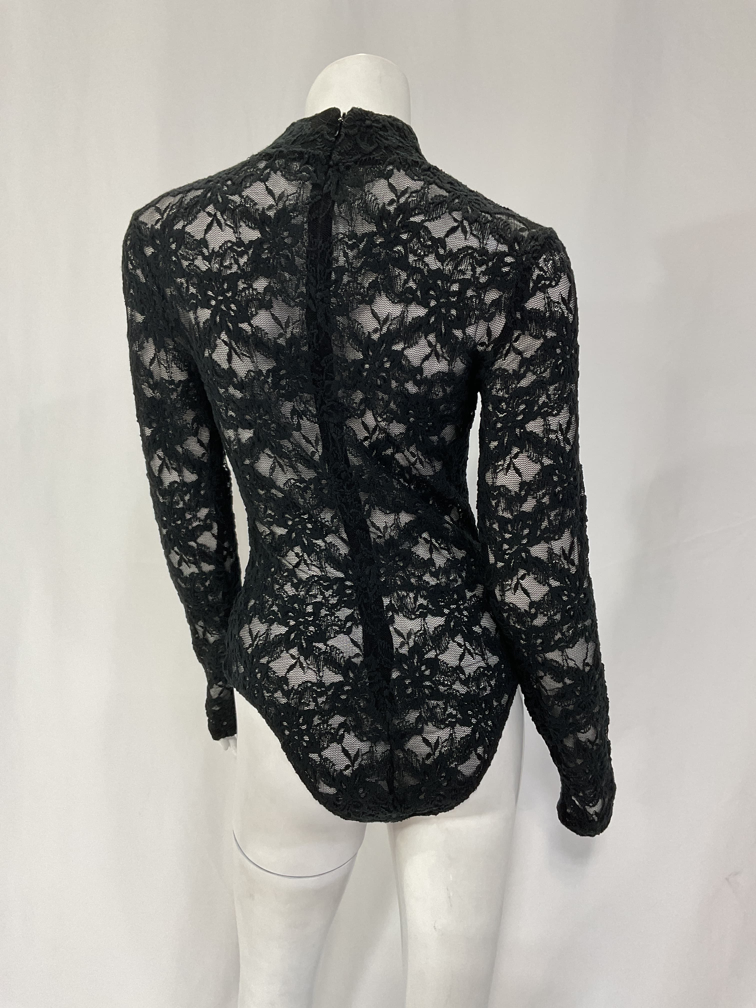 Vezza Lace Bodysuit In Black - Image 3