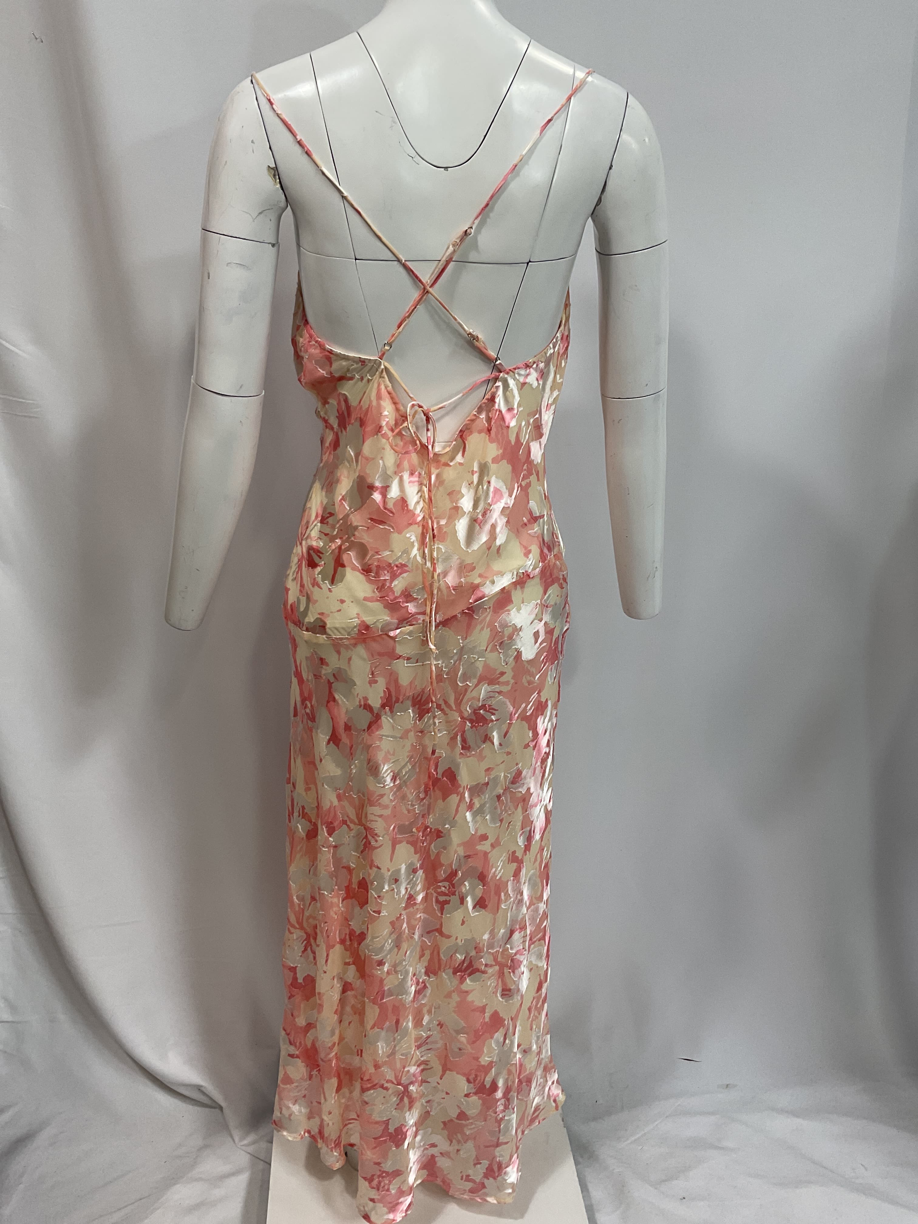 Gaia Dress In Pink Burn Out - Image 4