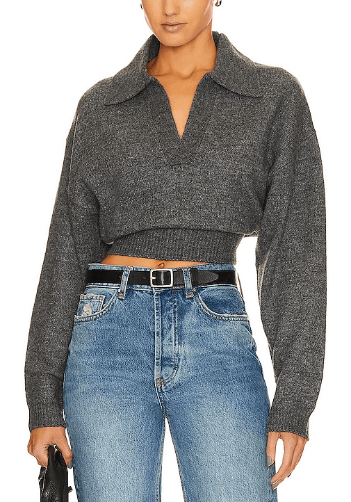 L'academie X Marianna Azaria Sweater In Charcoal Grey - Image 1