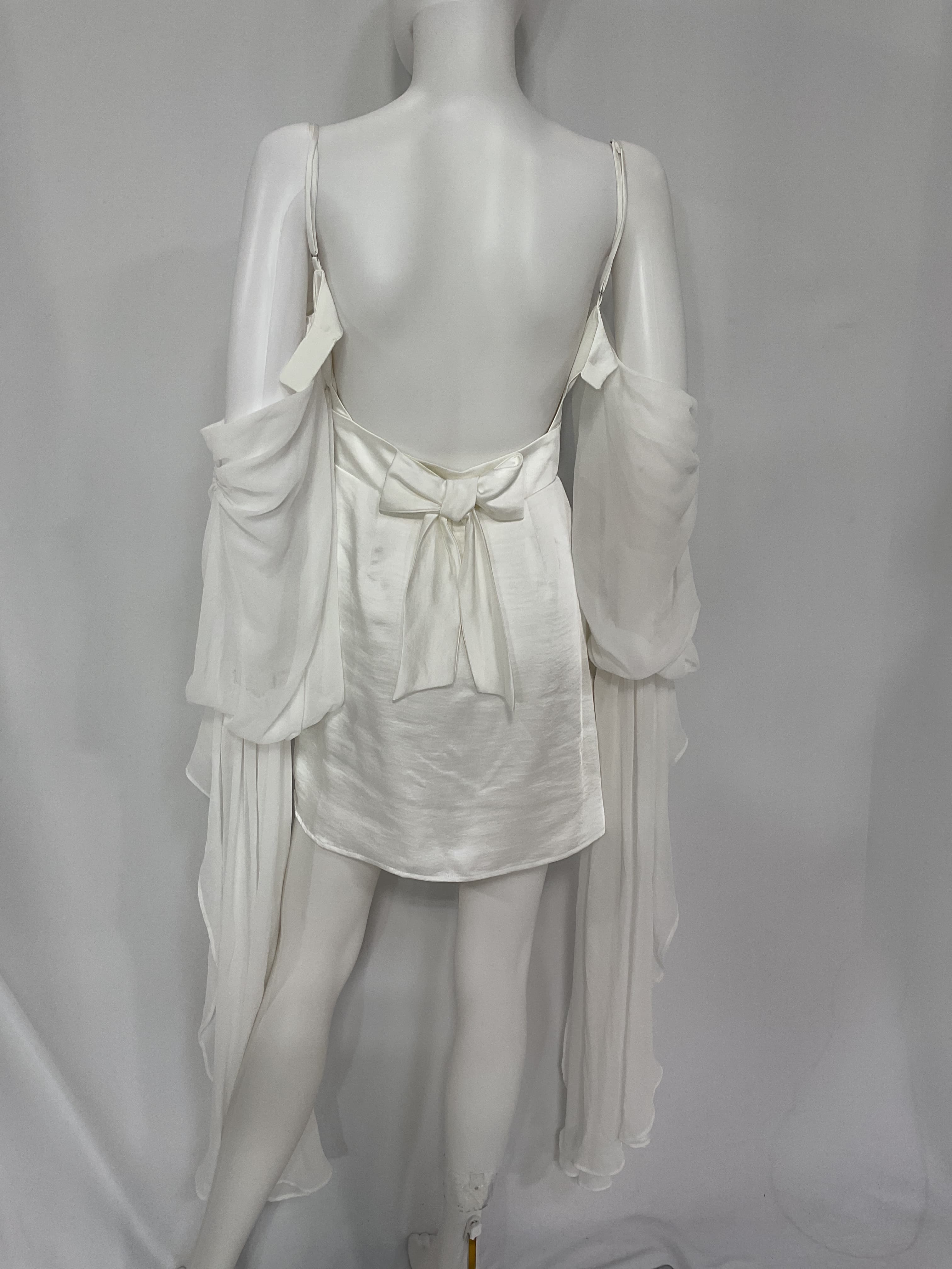 Harlow Mini Dress In White - Image 4