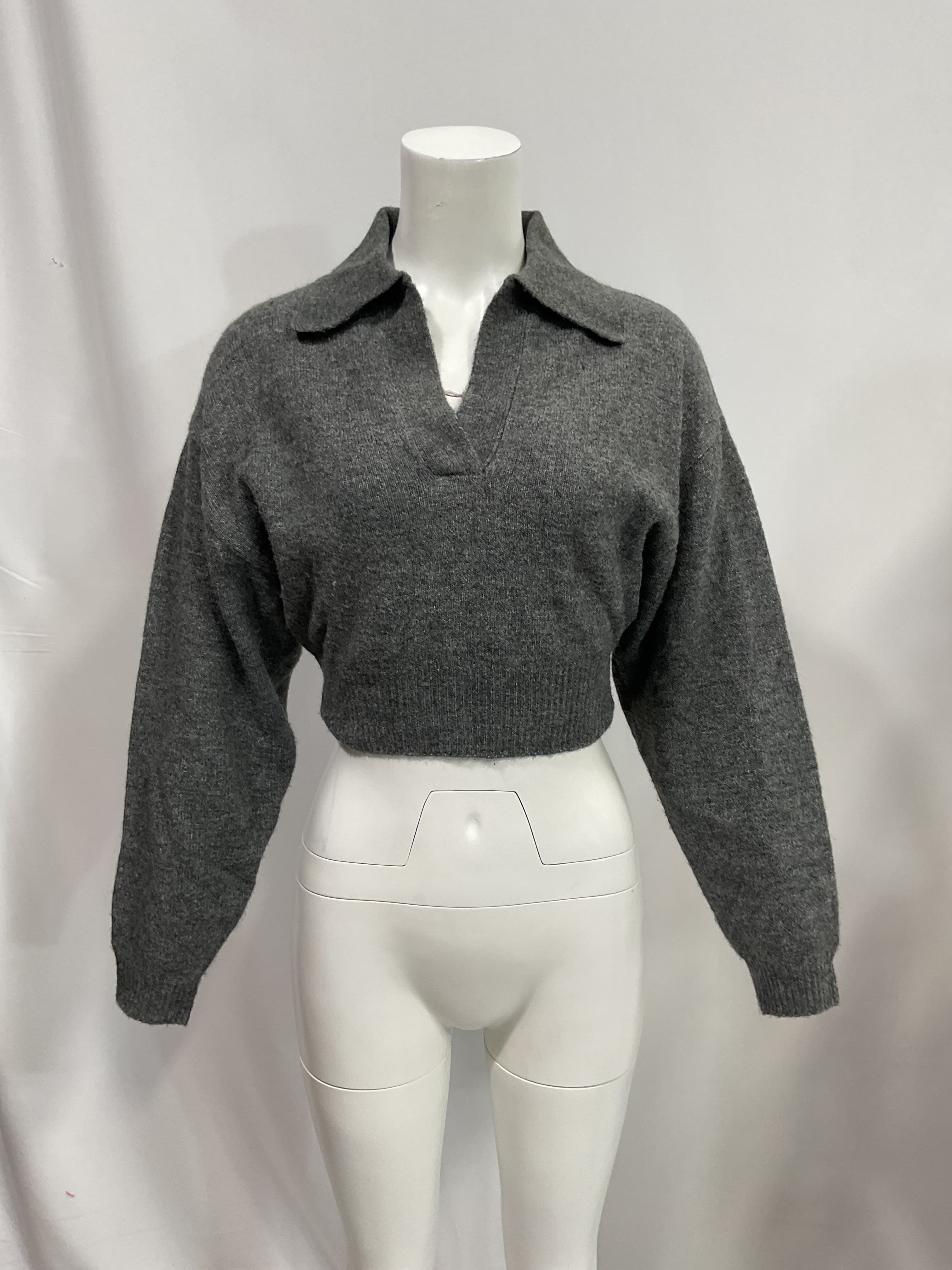 L'academie X Marianna Azaria Sweater In Charcoal Grey - Image 2