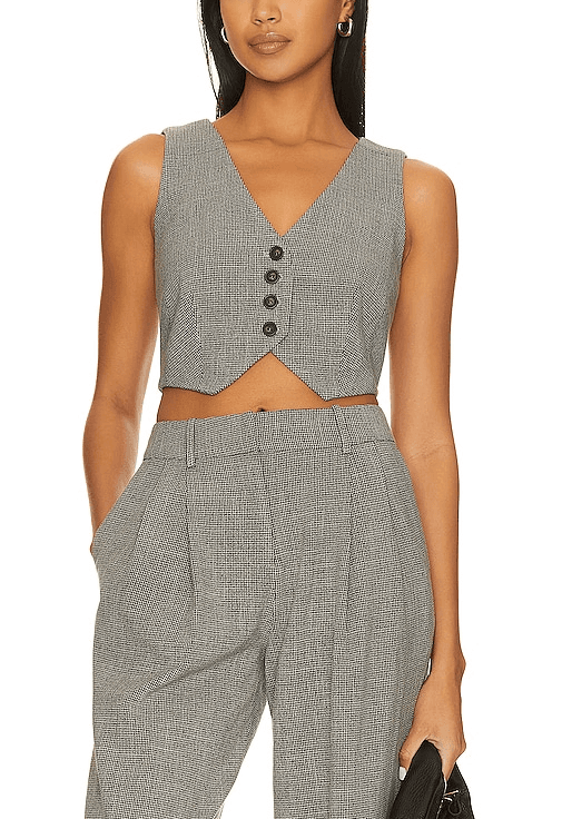 The Shrunken Vest In Steel Grey - Image 1
