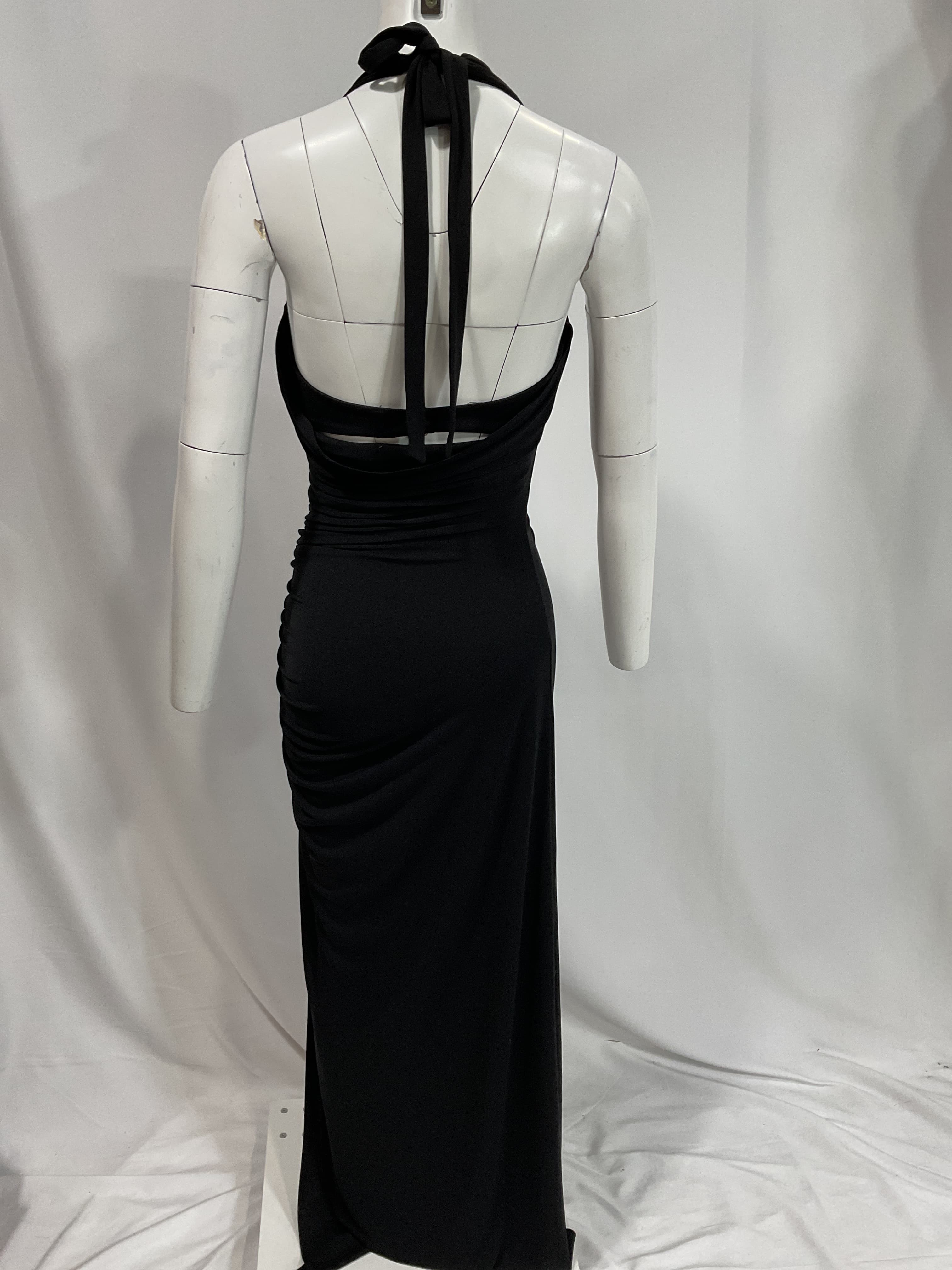 Naima Ruched Maxi Dress In Black - Image 2
