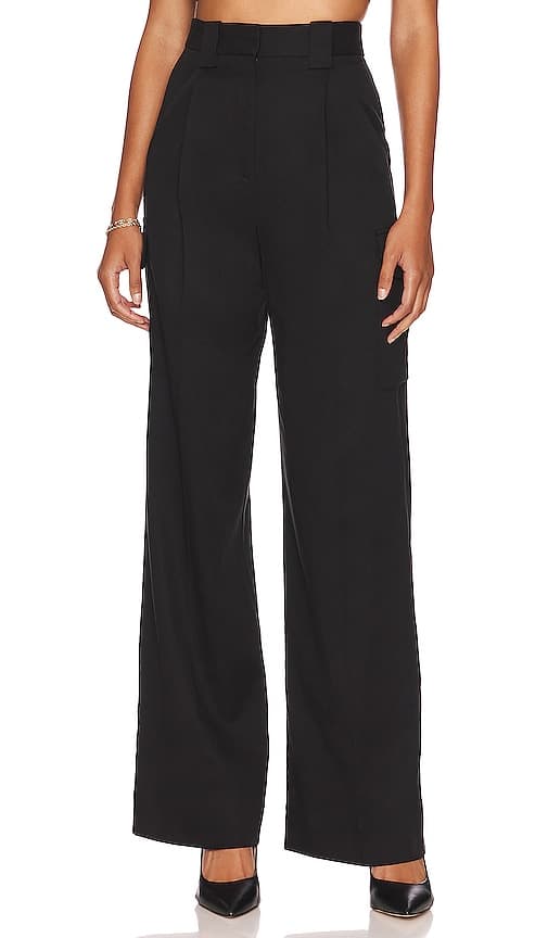 Sara Utility Relaxed Pant In Black - Image 1