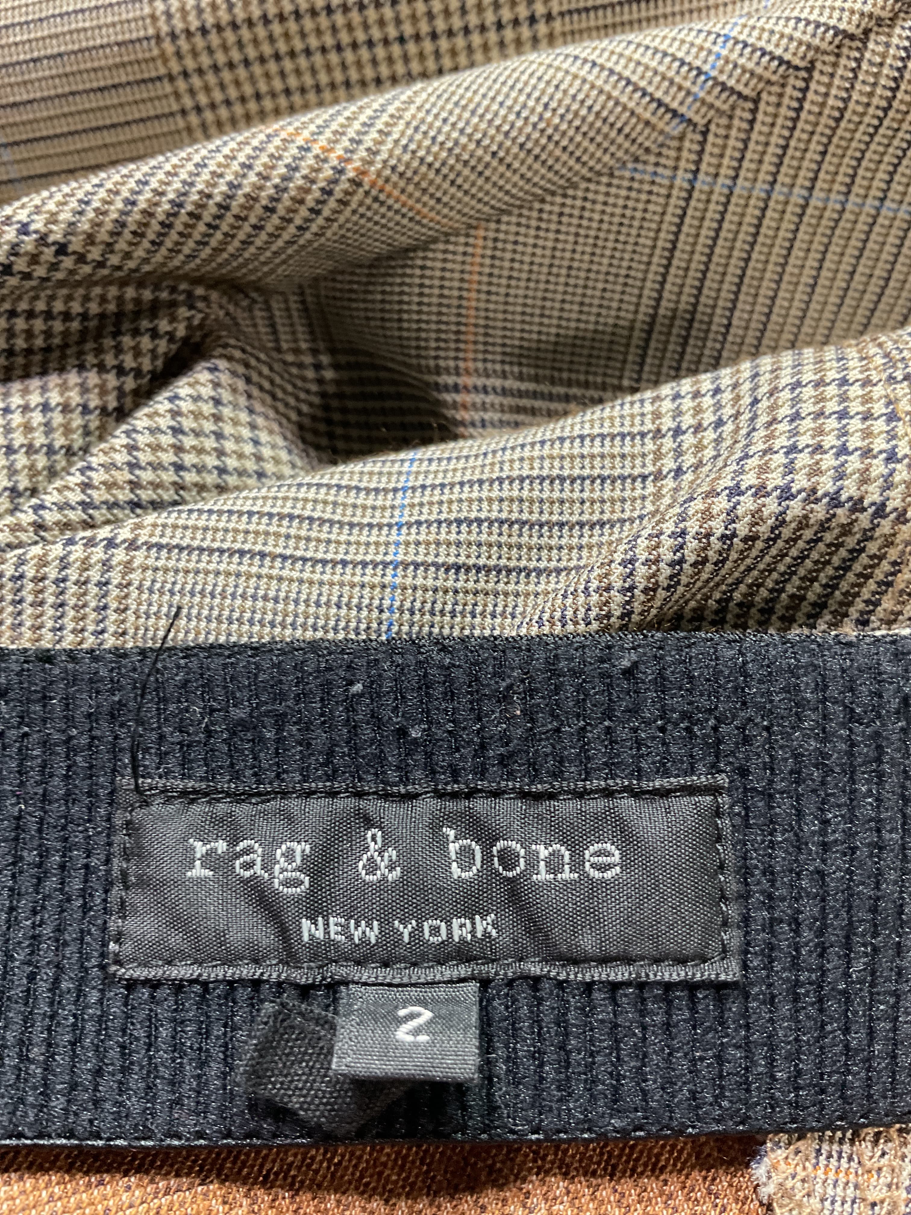 Simone Plaid Flare Pant In Beige Plaid - Image 3