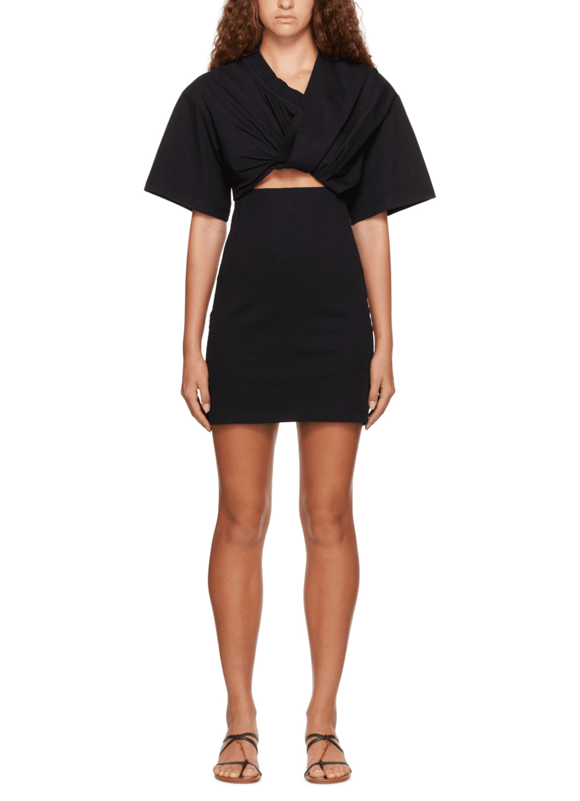 Black Le Chouchou 'la Robe T-Shirt Bahia' Minidress - Image 1