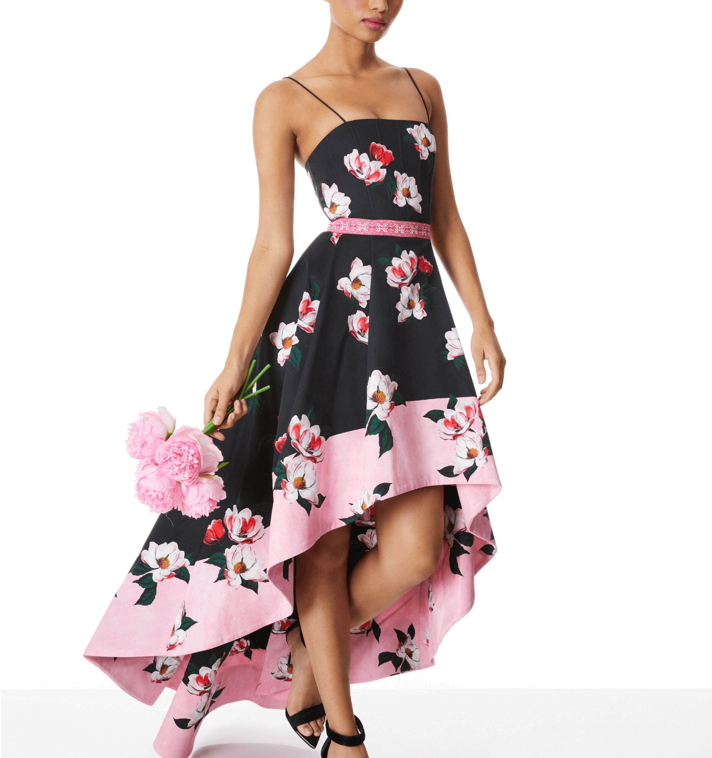 Florence Spaghetti Strap High Low Gown - Image 1