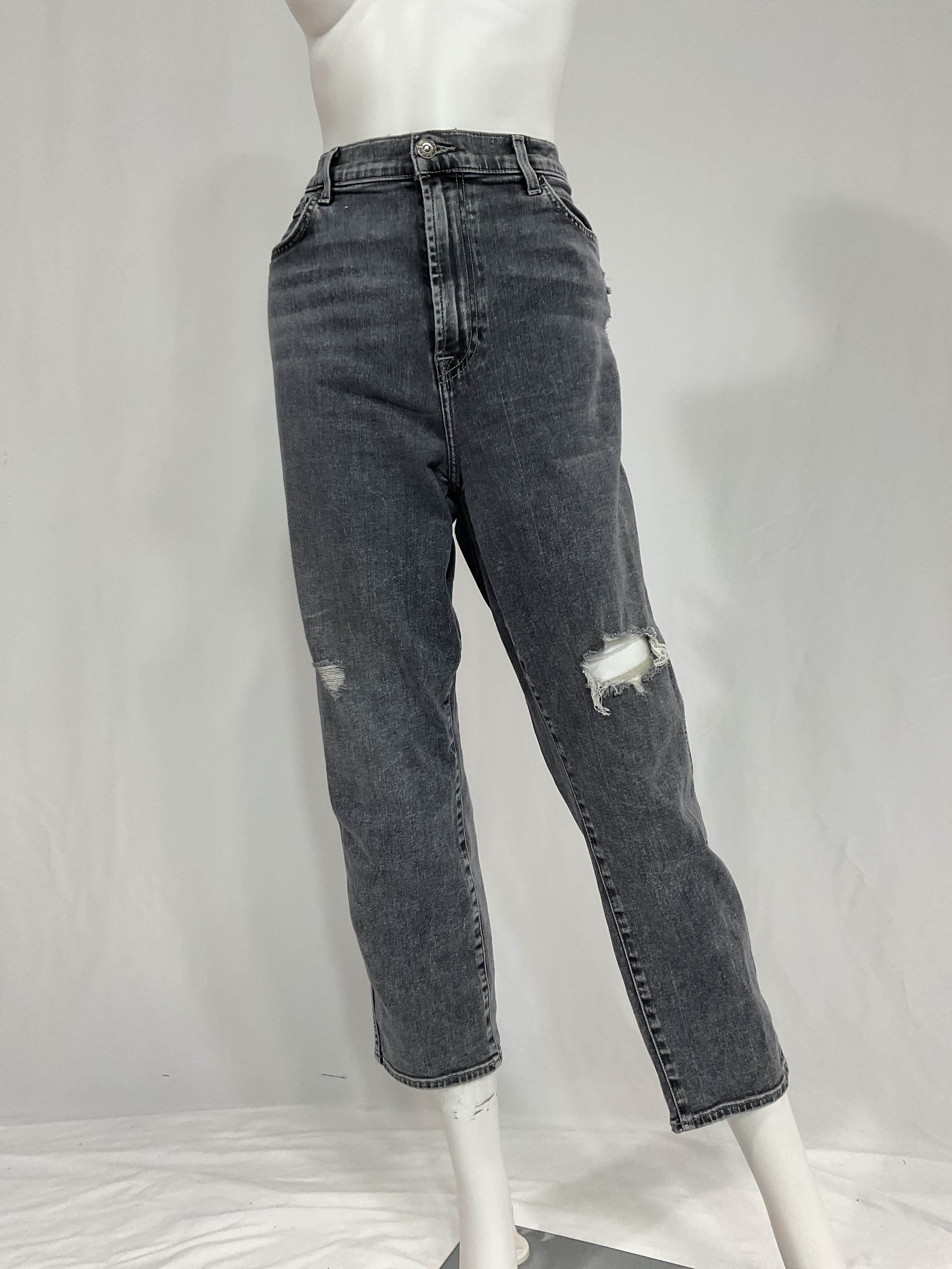 7 For All Mankind Cropped Straight Jeans - Image 4