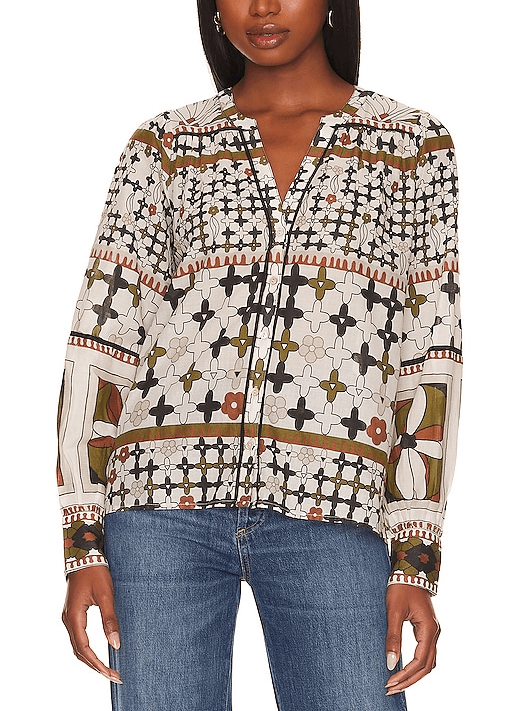 Maren Blouse In Art Deco - Image 1