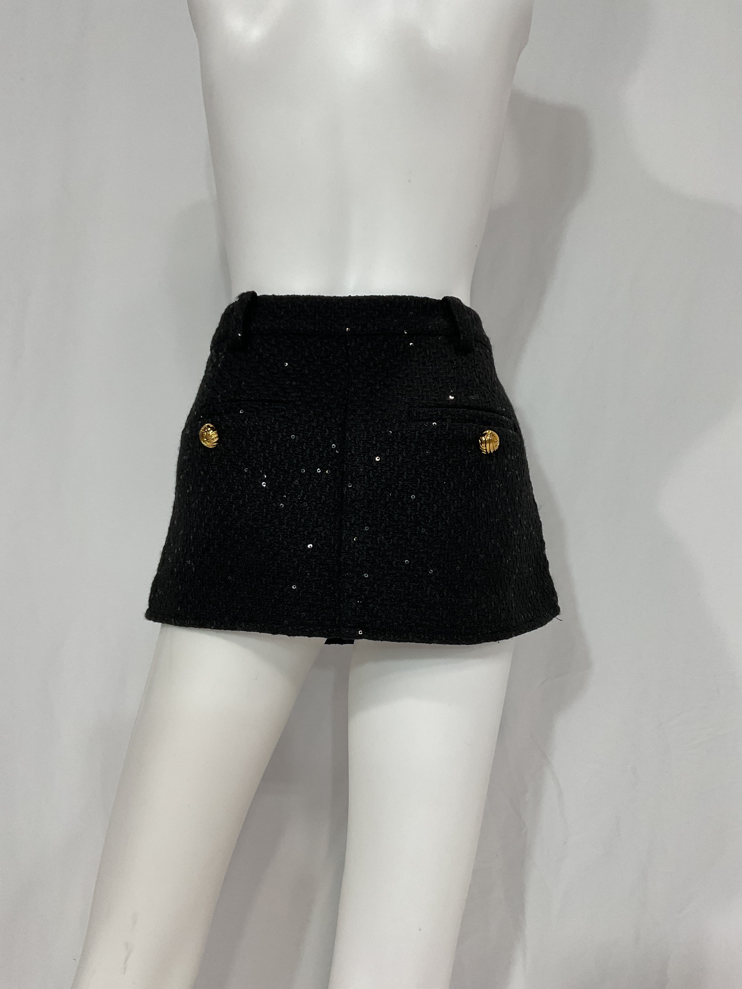 Bela Tweed Mini Skirt - Image 2