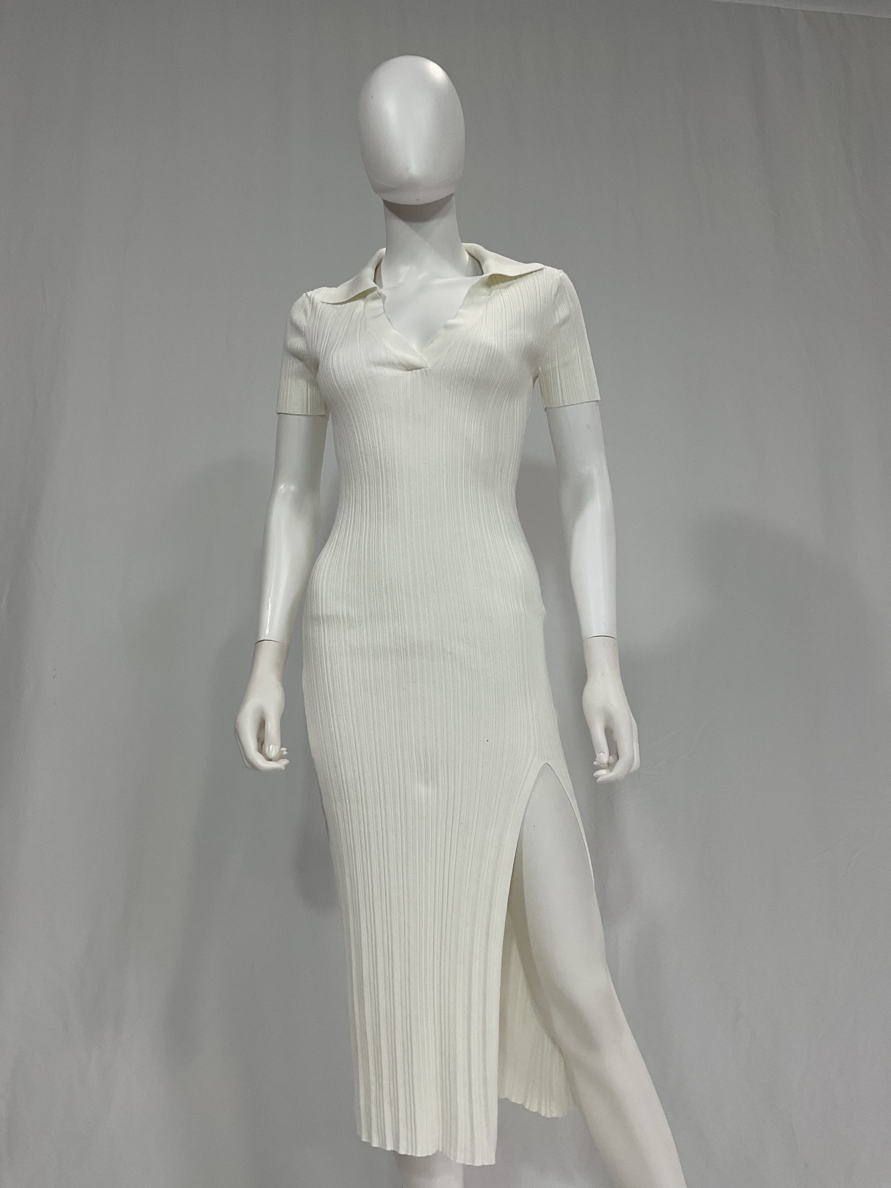 Geneva Knit Dress In Ivory - Image 2