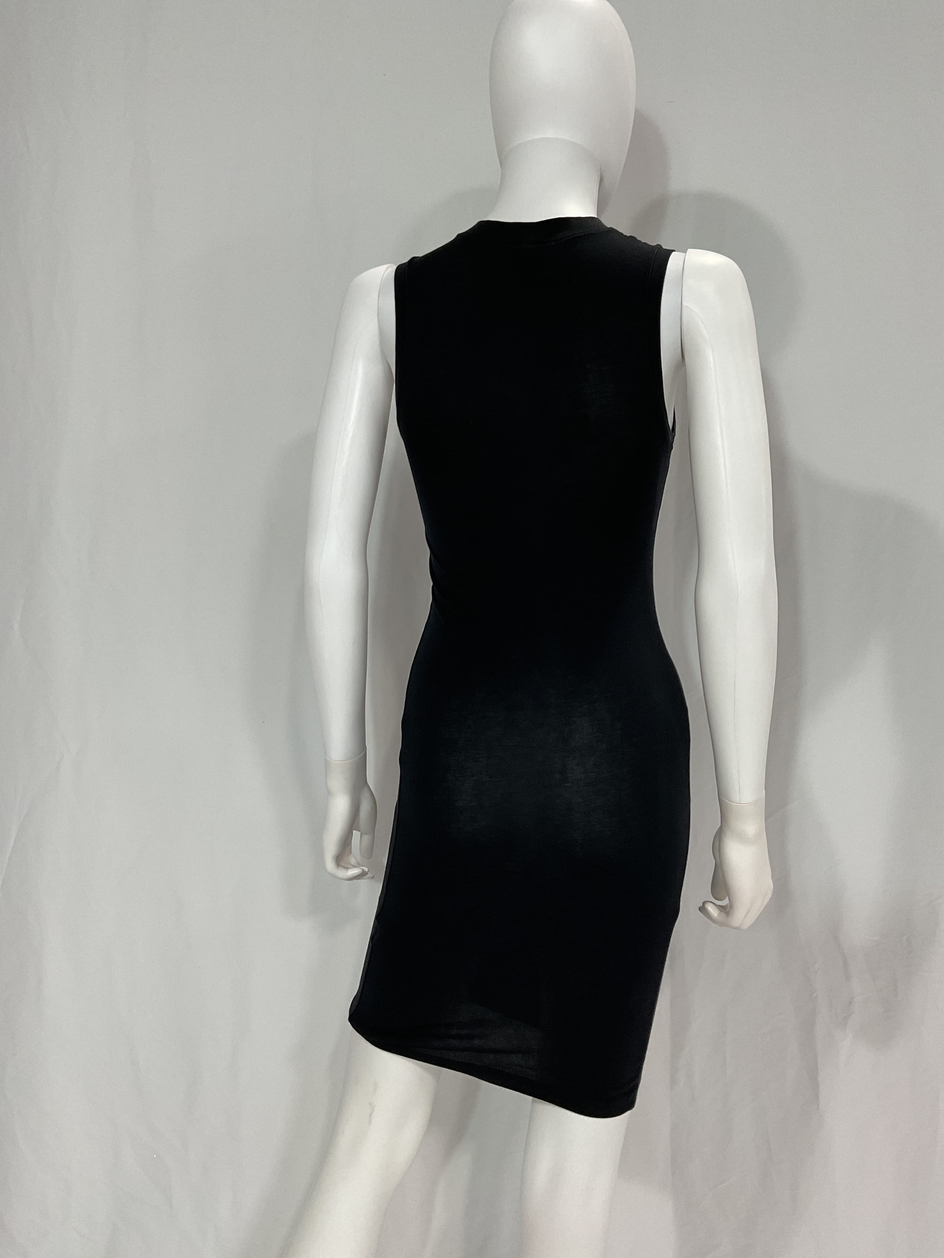 Jersey Mock Neck Mini Dress In Black Ink - Image 2