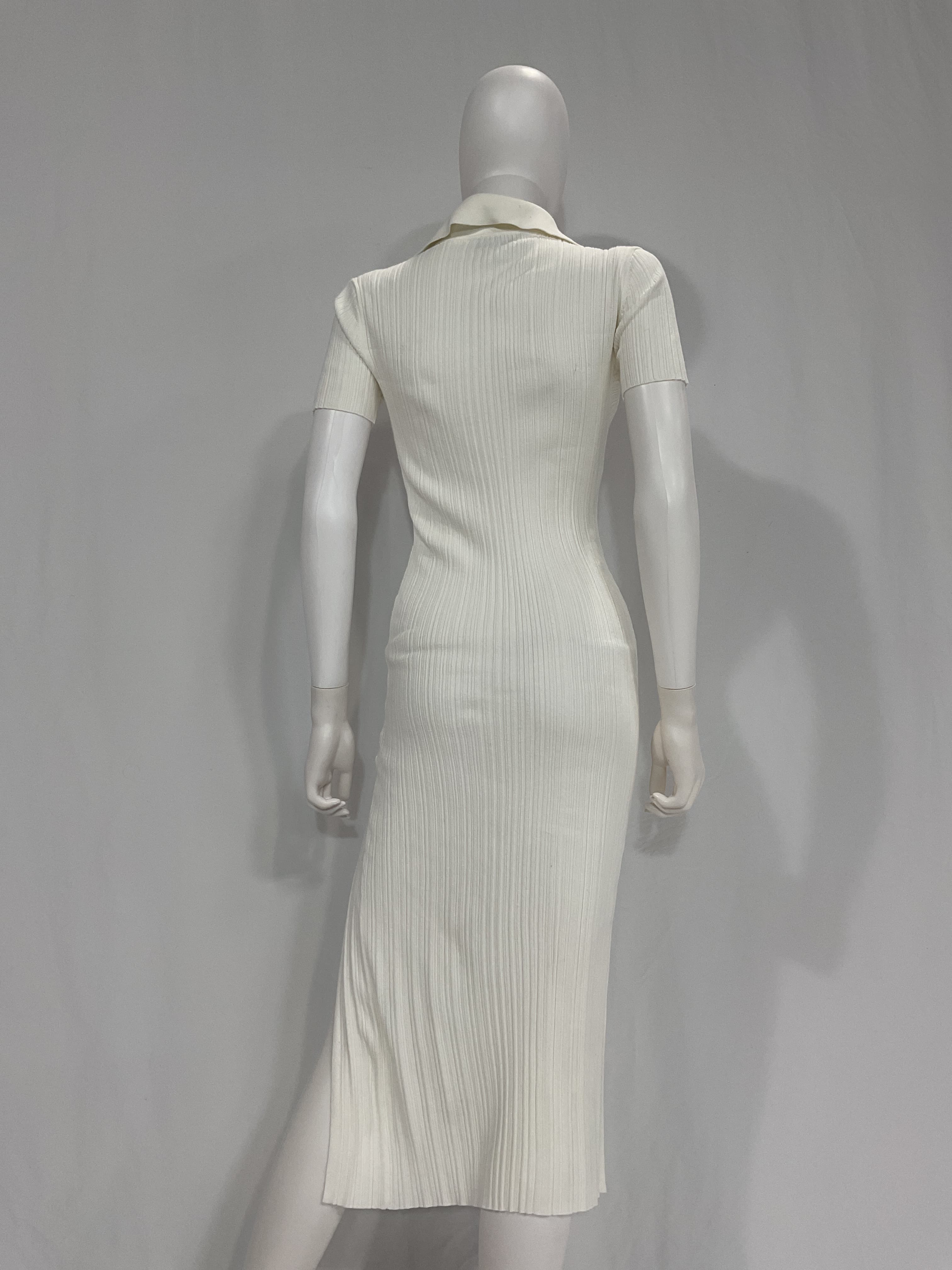 Geneva Knit Dress In Ivory - Image 3