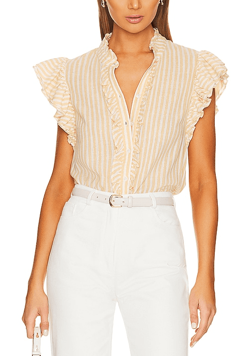 Tenille Shirt In Yellow Multi - Image 1