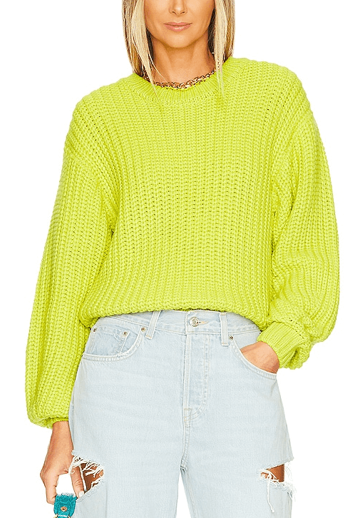 Bail Sweater In Lime - Image 1