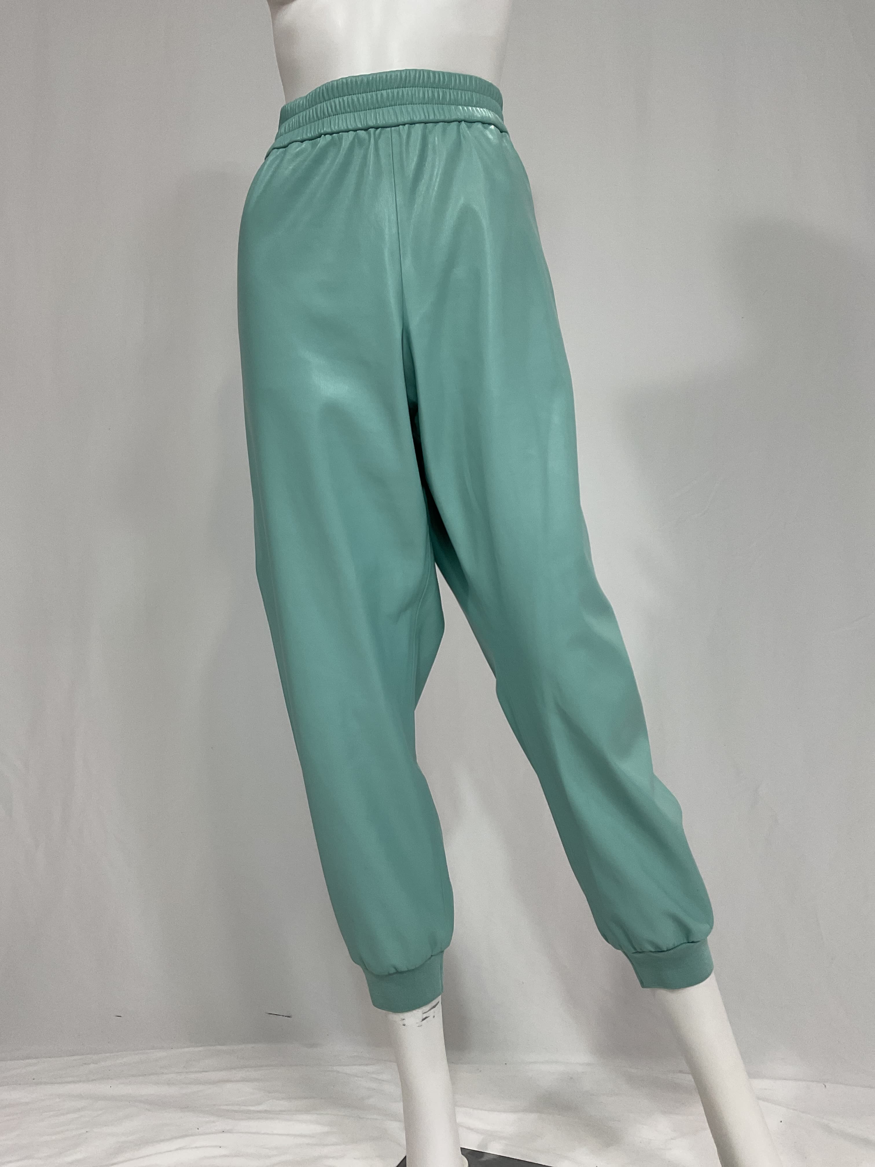Pete Low-Rise Vegan Leather Pants - Image 3