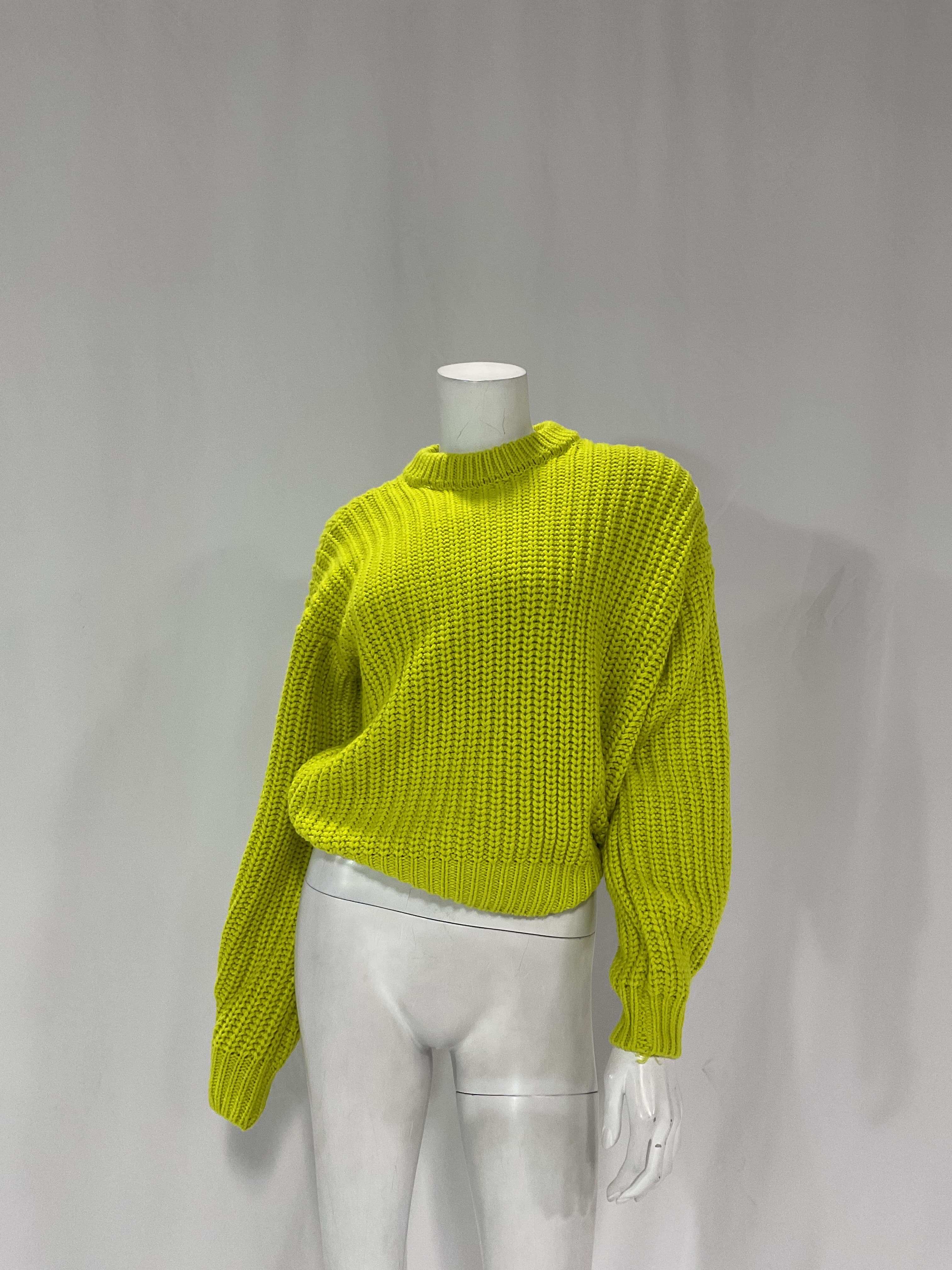 Bail Sweater In Lime - Image 2