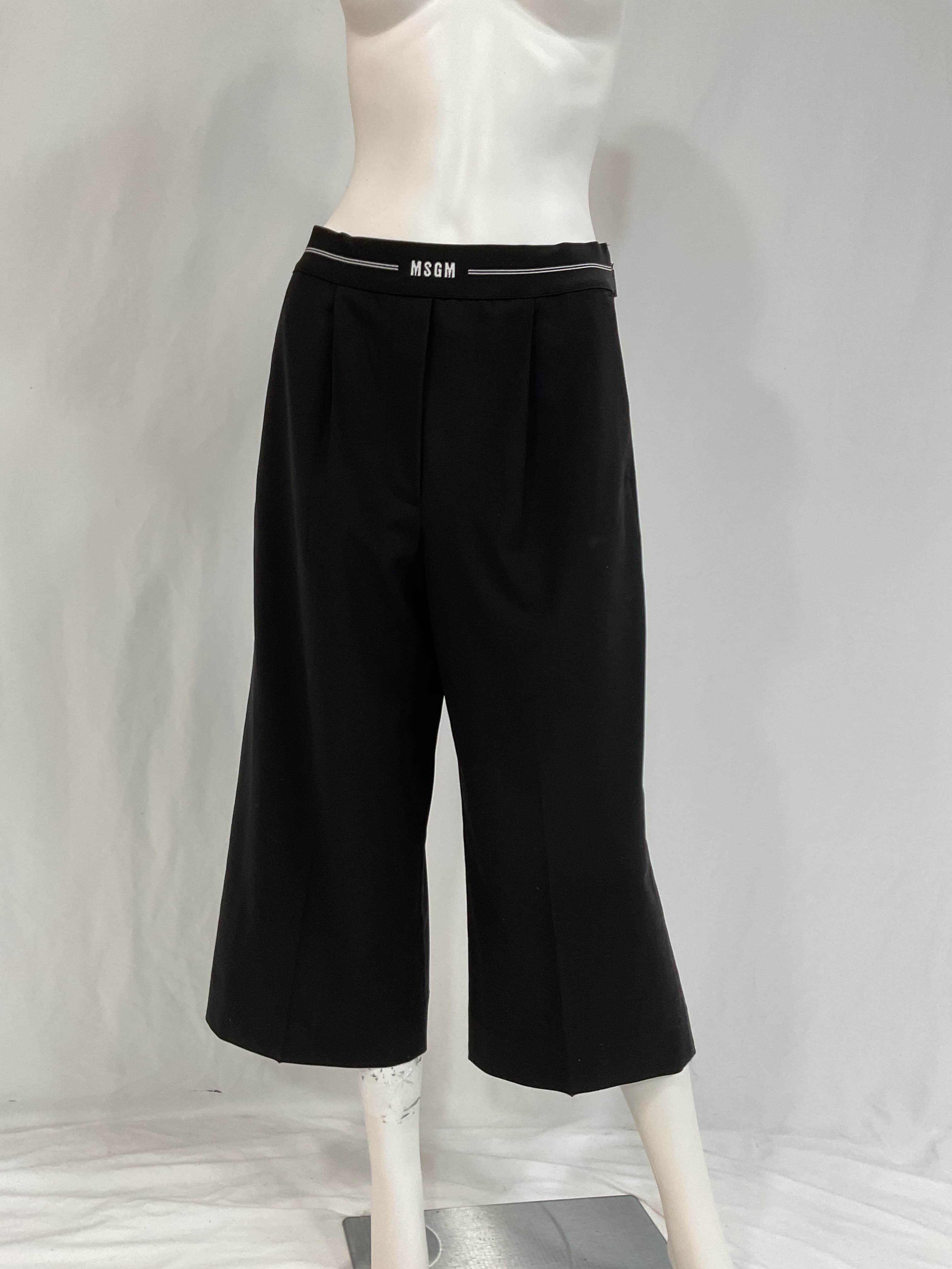 Cropped wool-blend wide-leg pants - Image 2