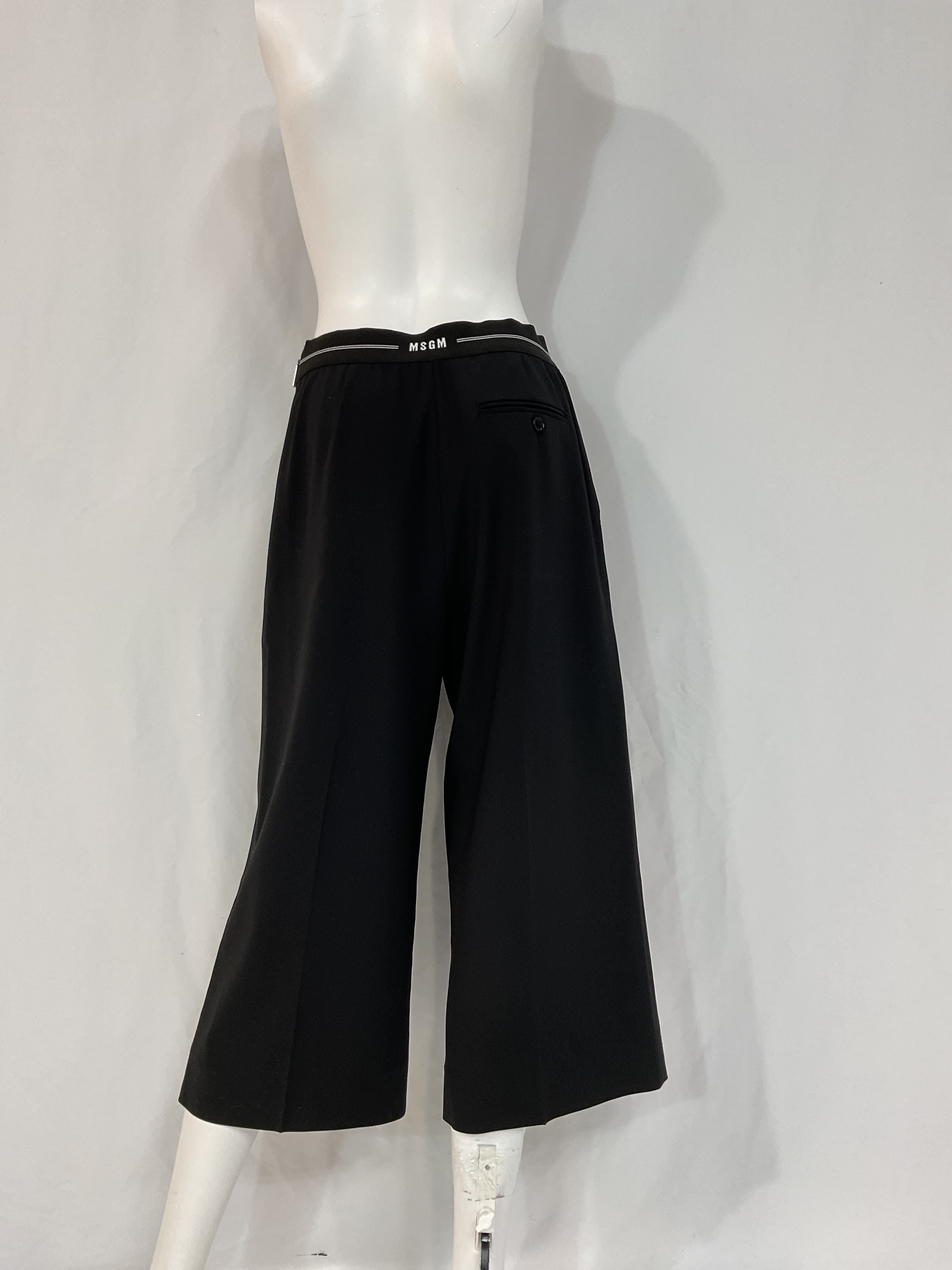 Cropped wool-blend wide-leg pants - Image 3