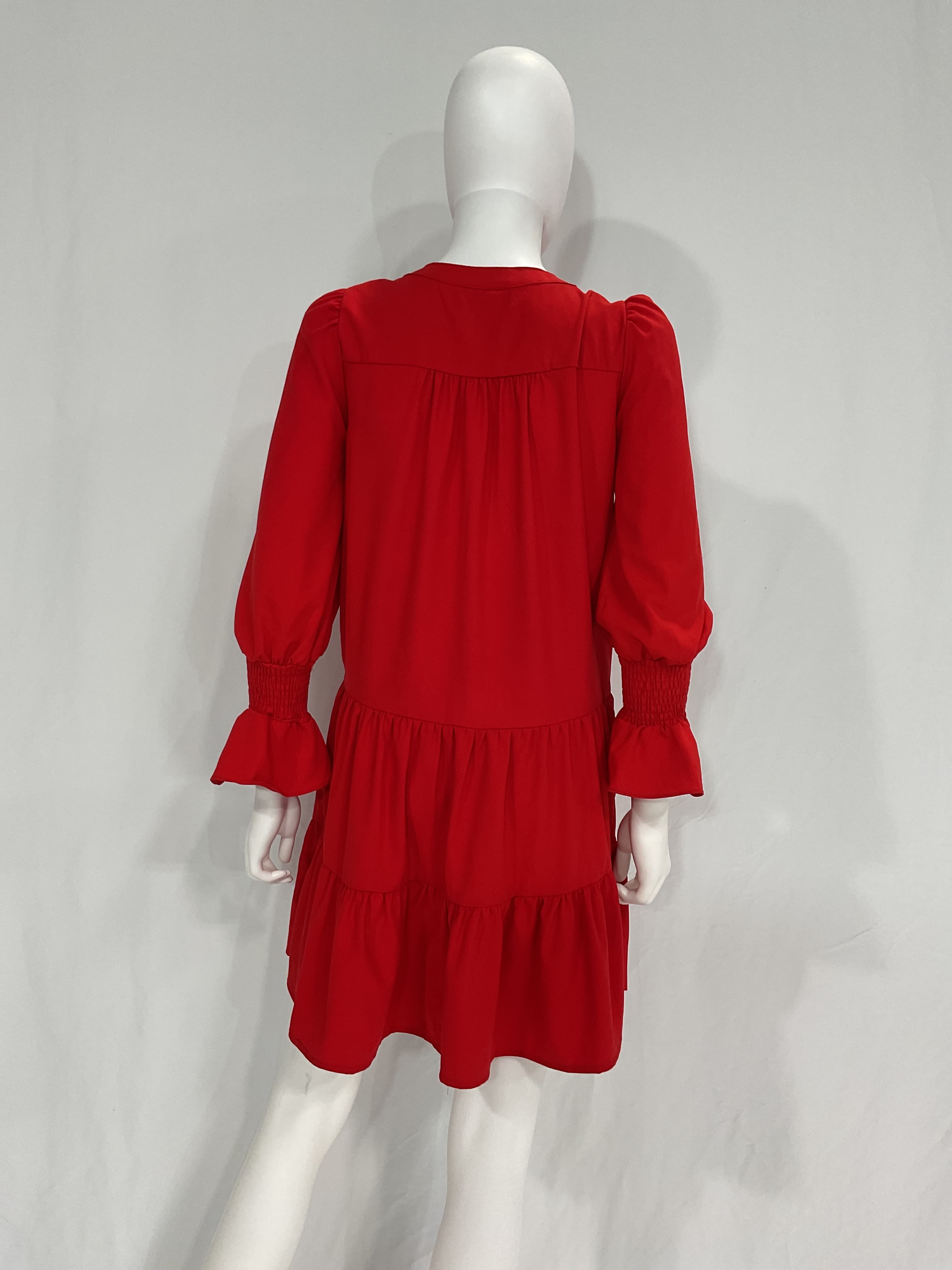 Red Crepe Kenzo Dress - Image 2