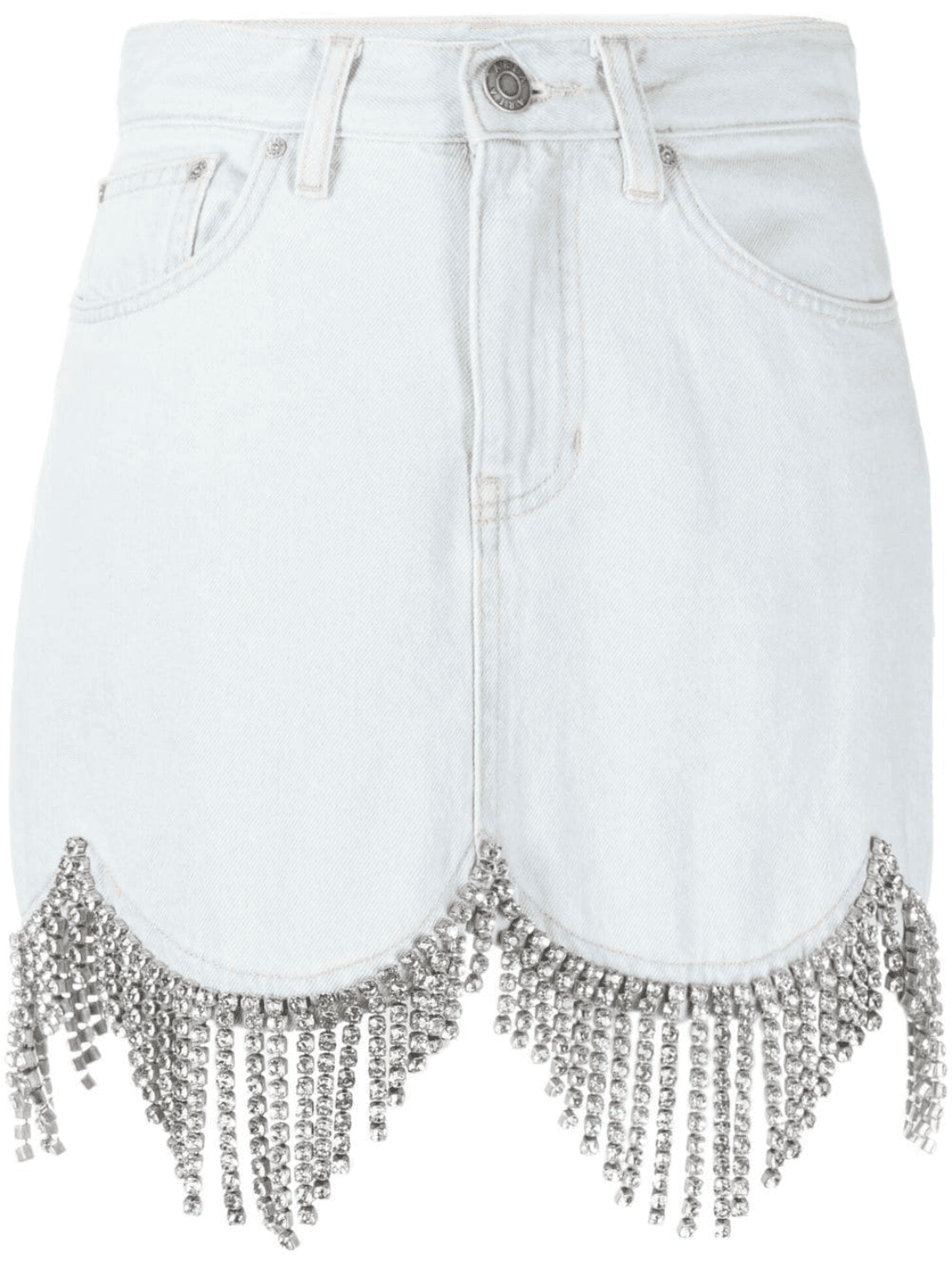 crystal-embellished scallop-trim skirt - Image 2