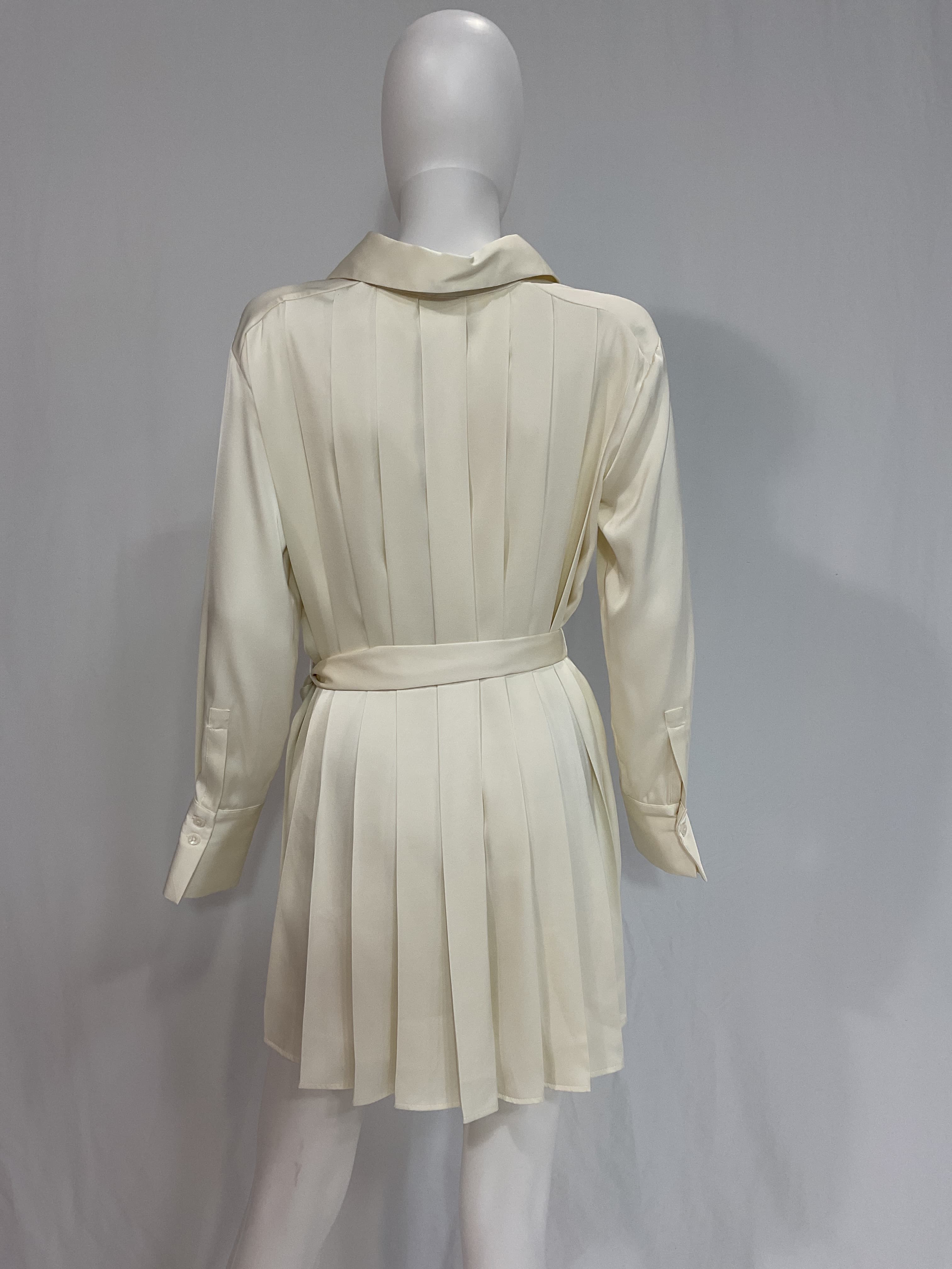 Pleated Shirt With Tie Detail - Studio - Image 3