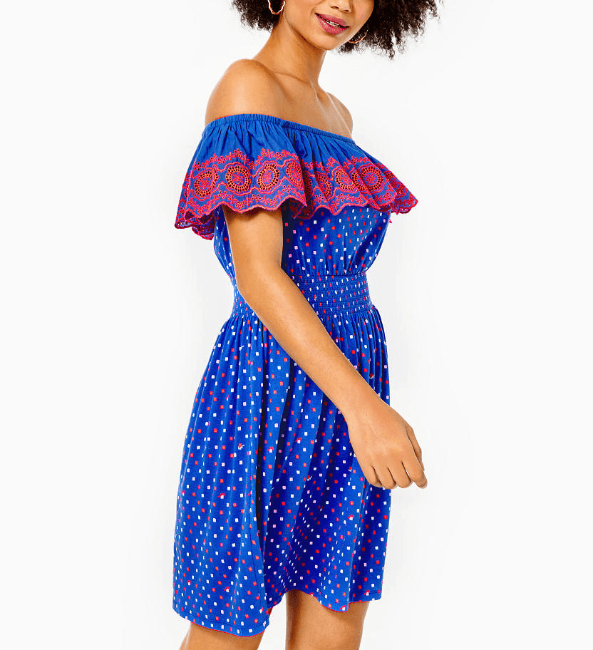 Kalama Off-The-Shoulder Smocked Dress - Image 1
