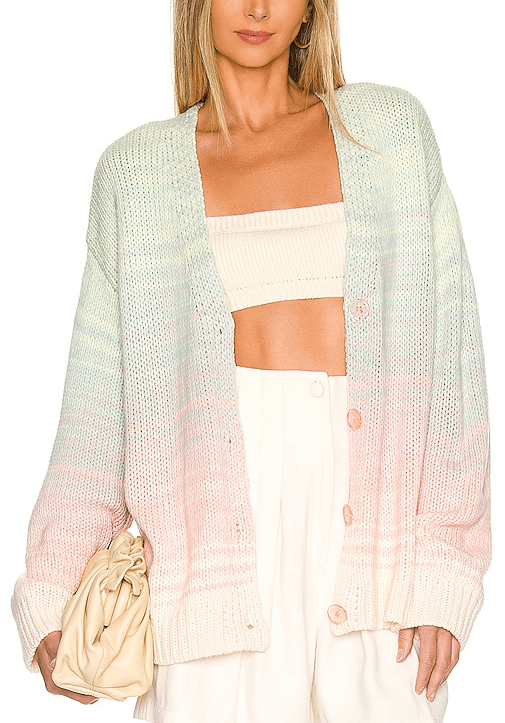 Ombre Cardigan In Taffy Multi - Image 1