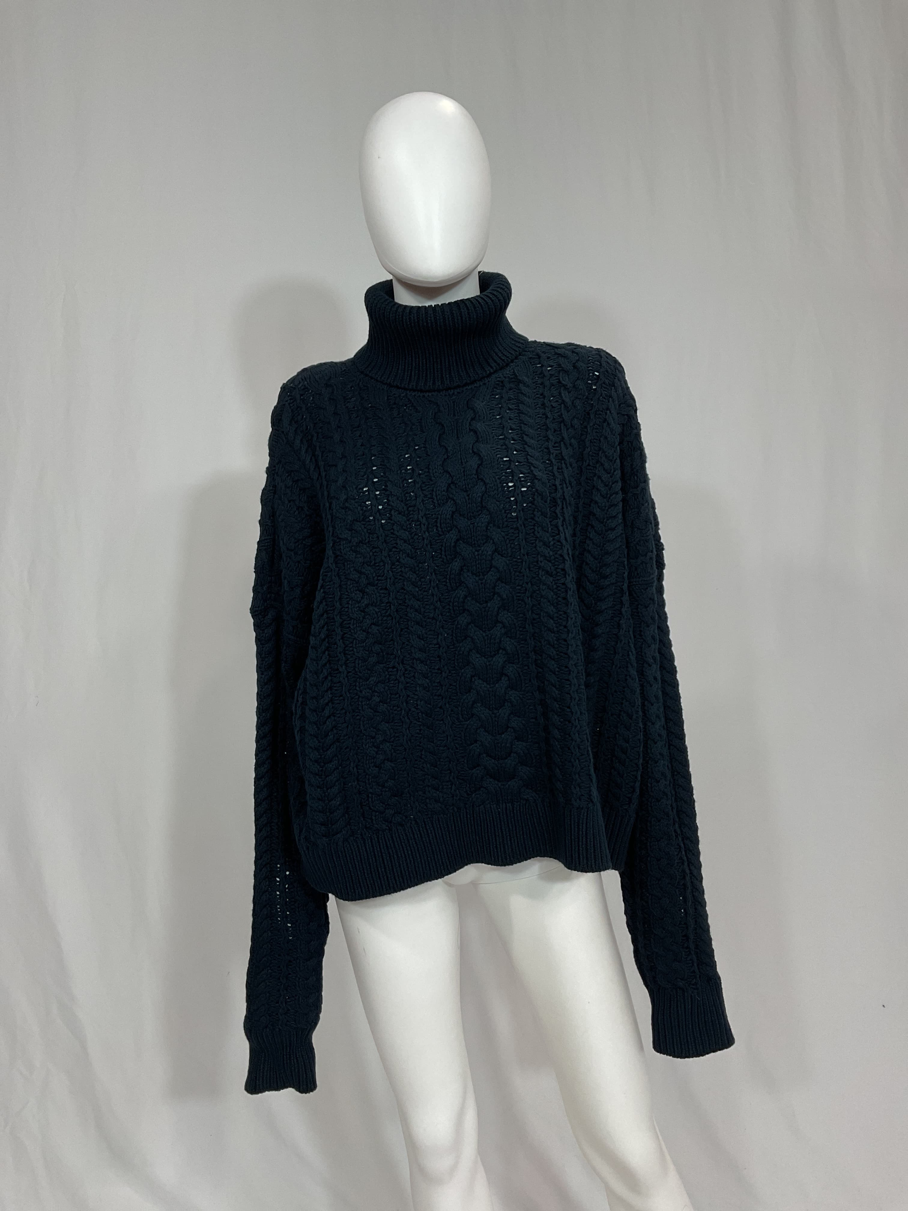 Cable-Knit Cotton-Blend Turtleneck - Image 2