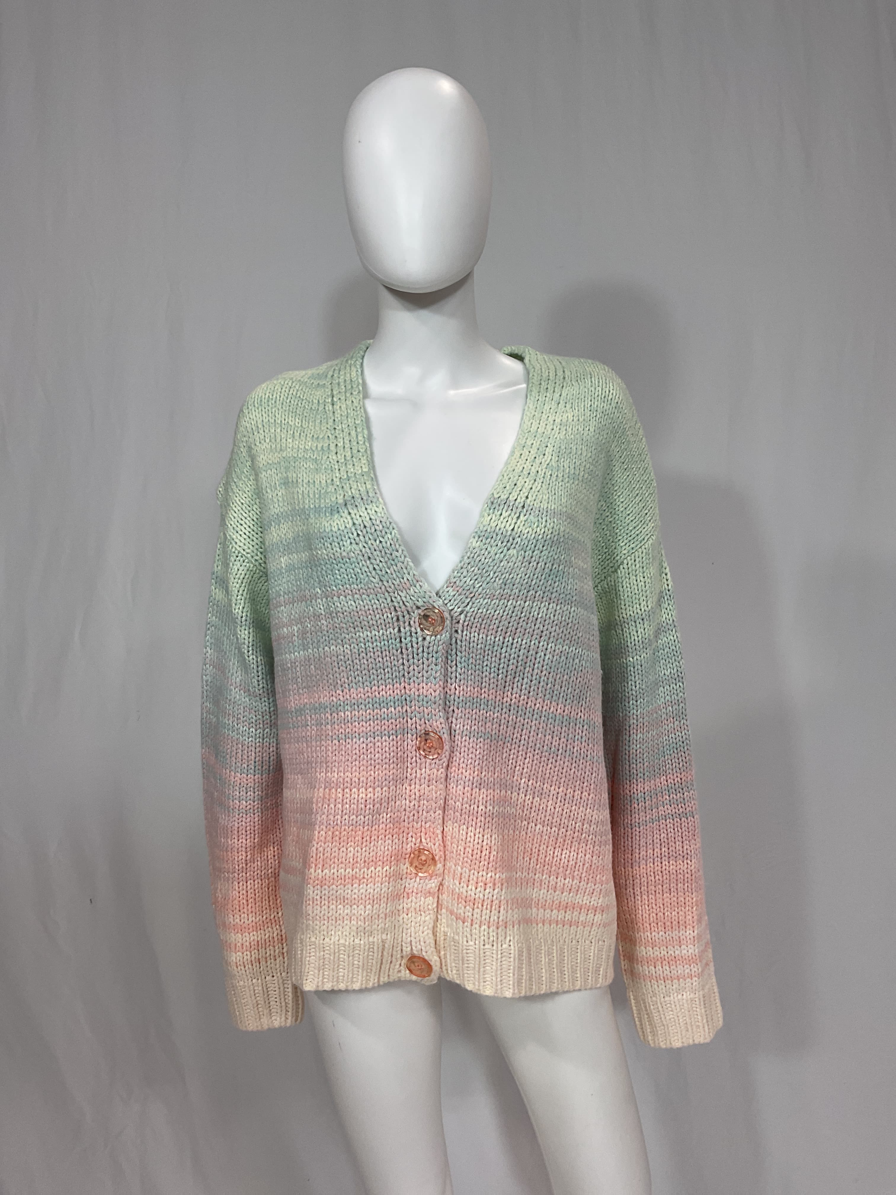 Ombre Cardigan In Taffy Multi - Image 2