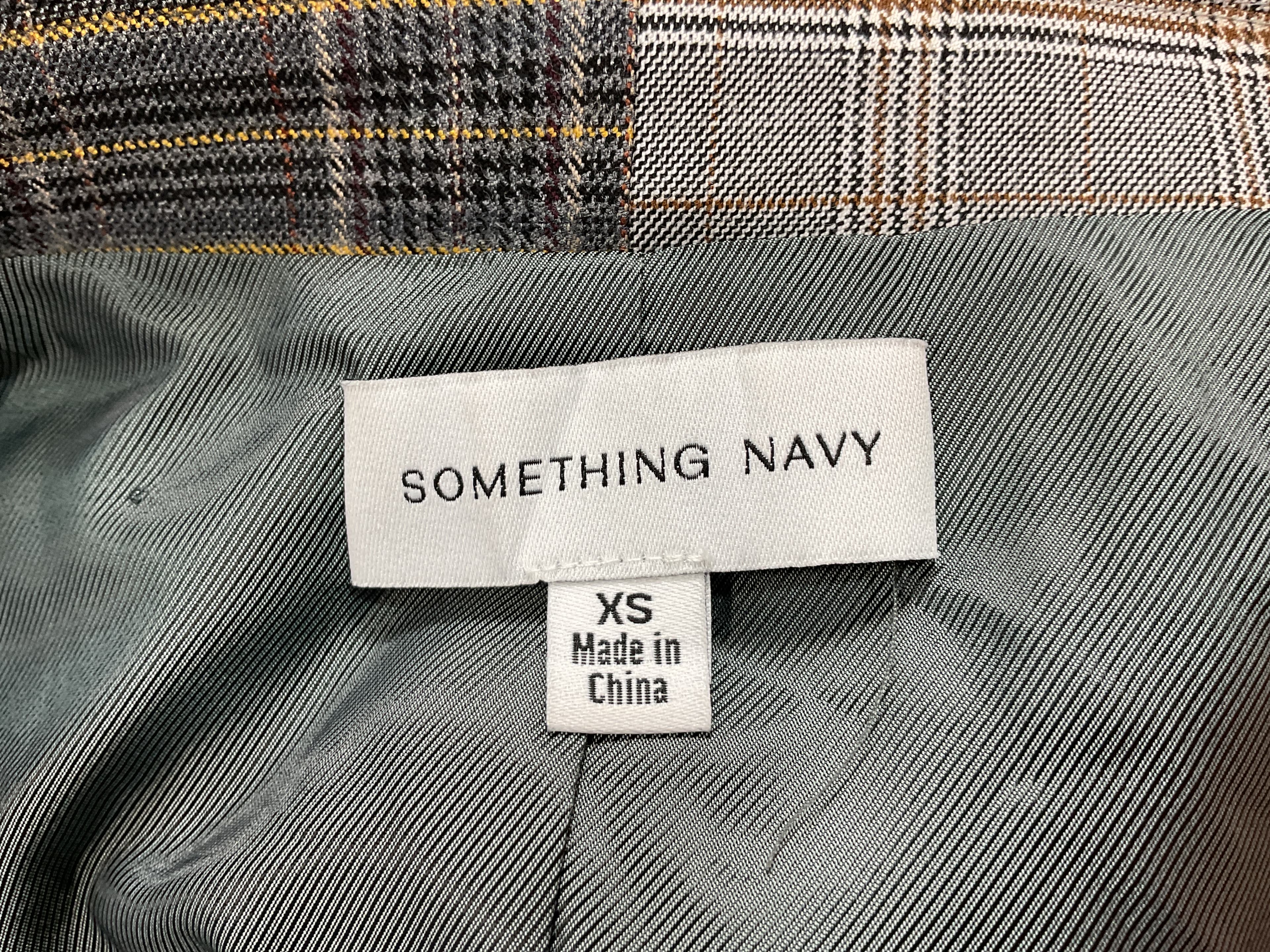 Oversized Contrast Plaid Blazer - Image 3