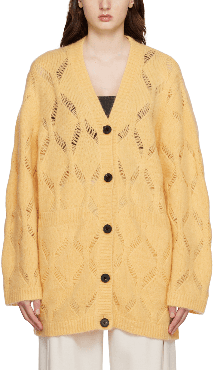 Yellow Passage Diamond Cardigan - Image 1