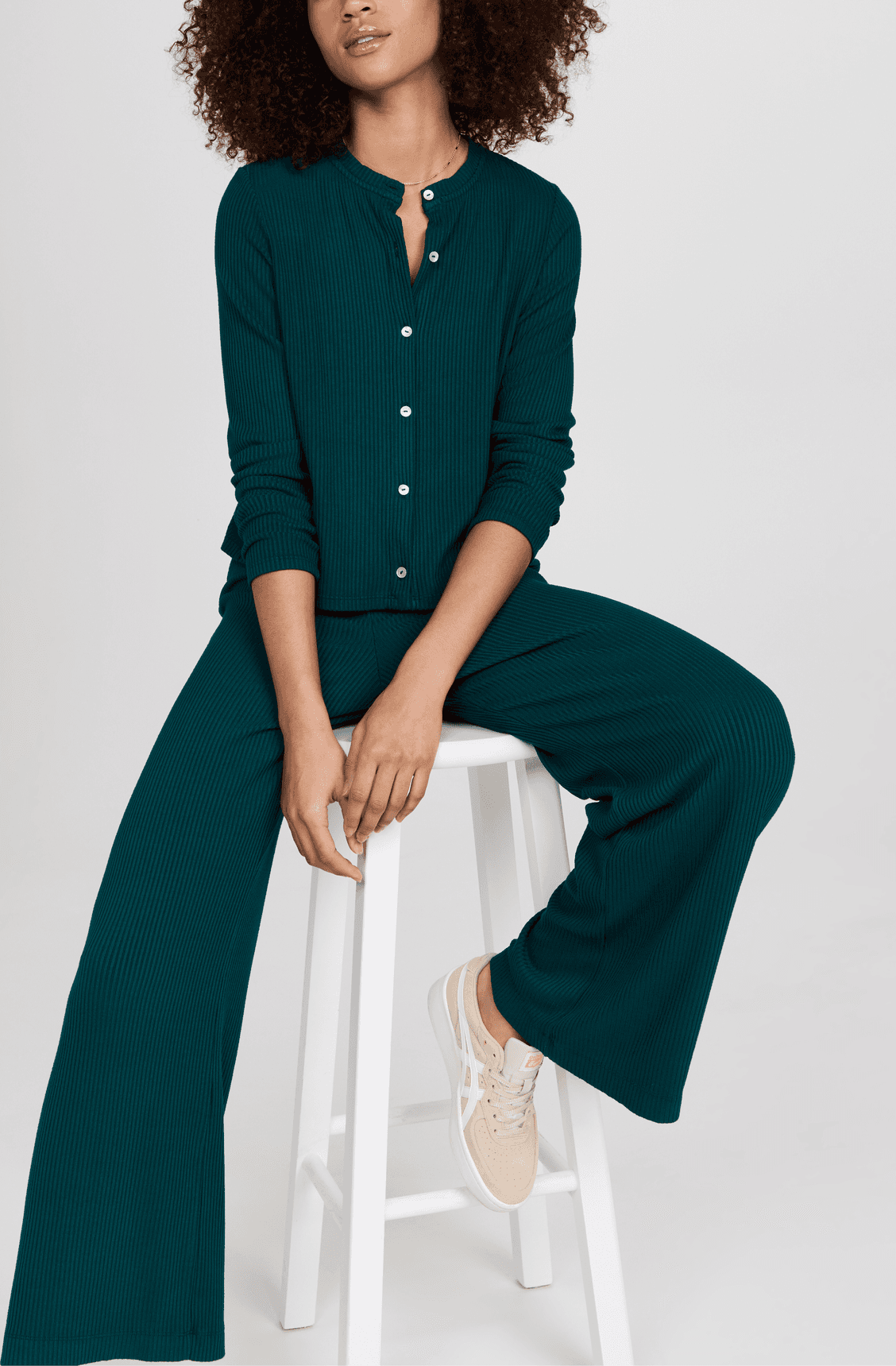 Ribbed Knit Cardi - Image 1