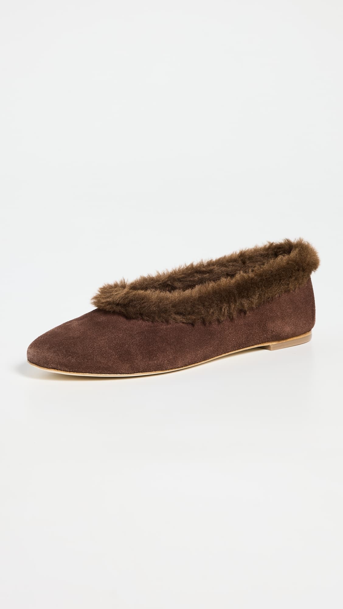 Alba Faux Fur Trim Ballet Flats - Image 1