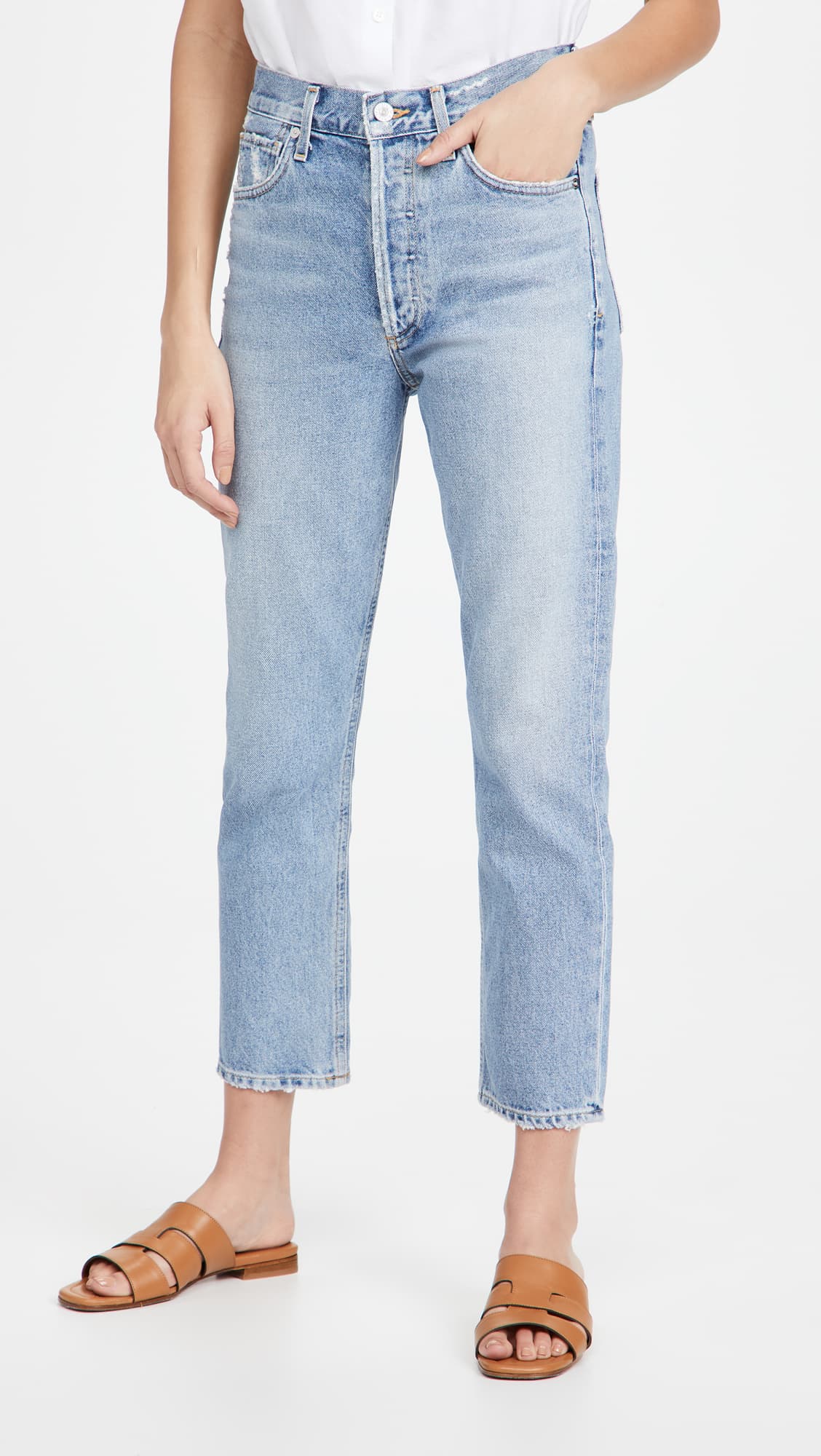 Charlotte Crop High Rise Straight Jeans - Image 1
