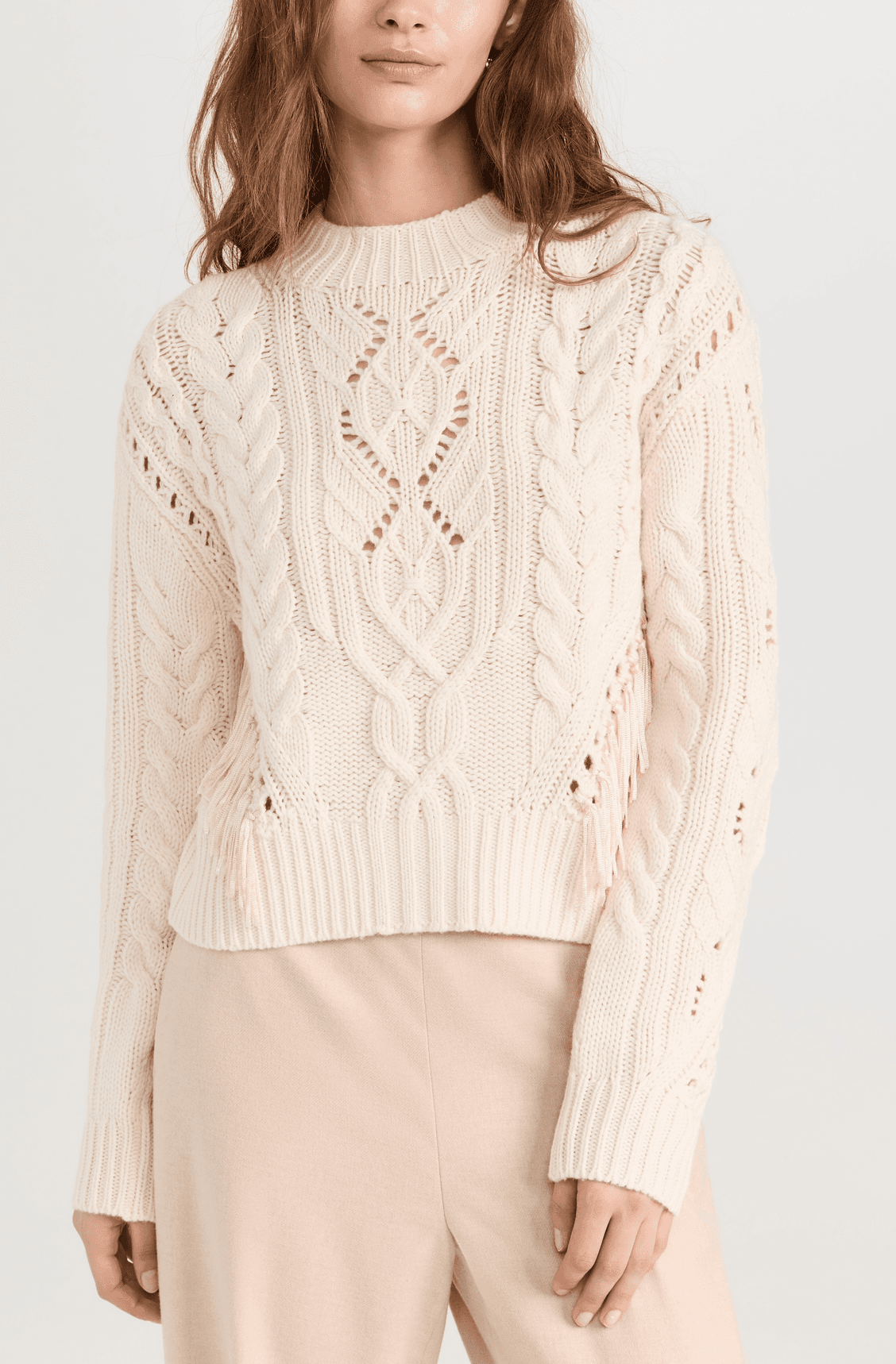 Fringe Cable Sweater - Image 1