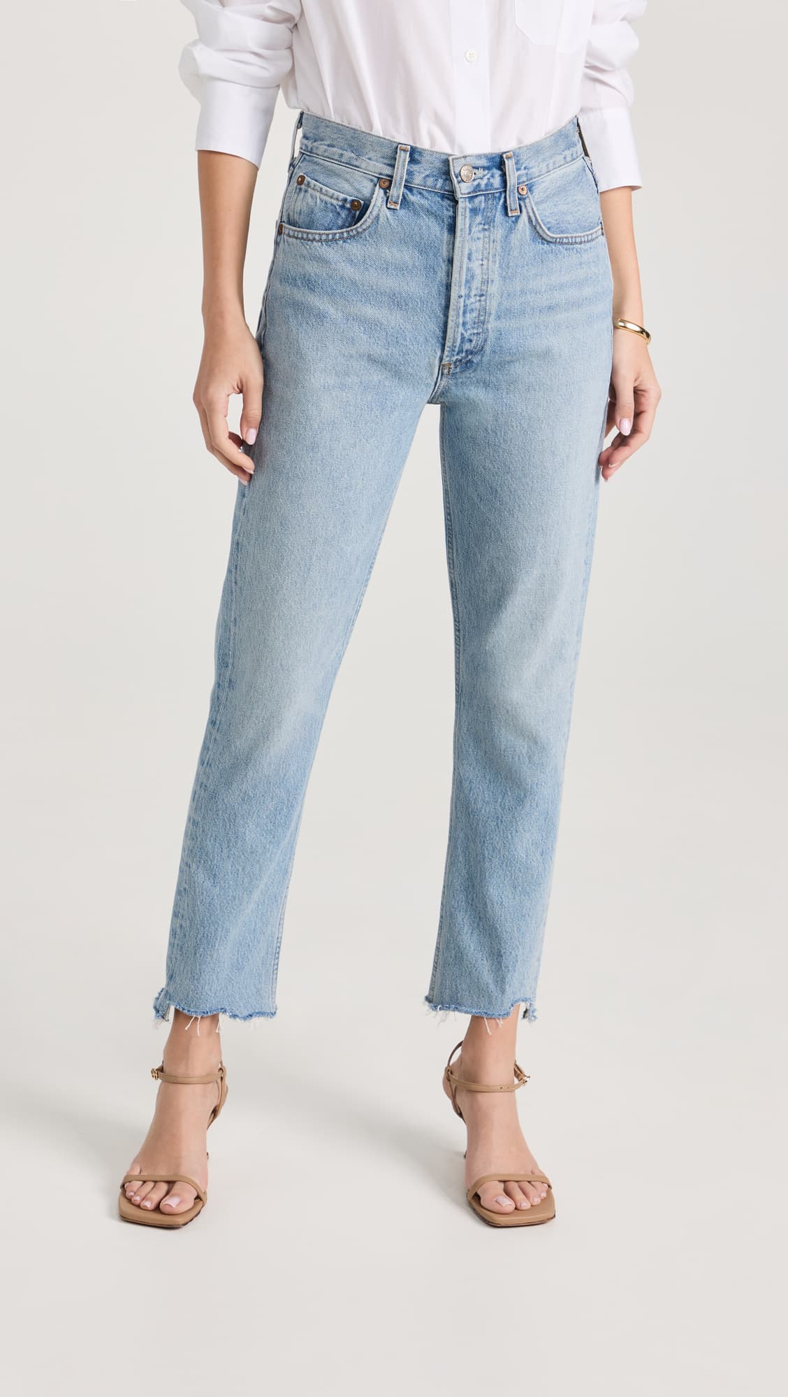 Riley High Rise Straight Crop Jeans - Image 1