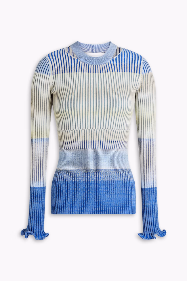 Akita Space-Dyed Ribbed Cotton-Blend Sweater - Image 1