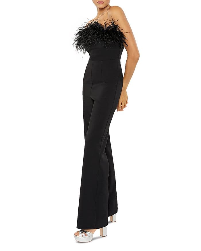 Desi Feather Trim Jumpsuit - Image 1