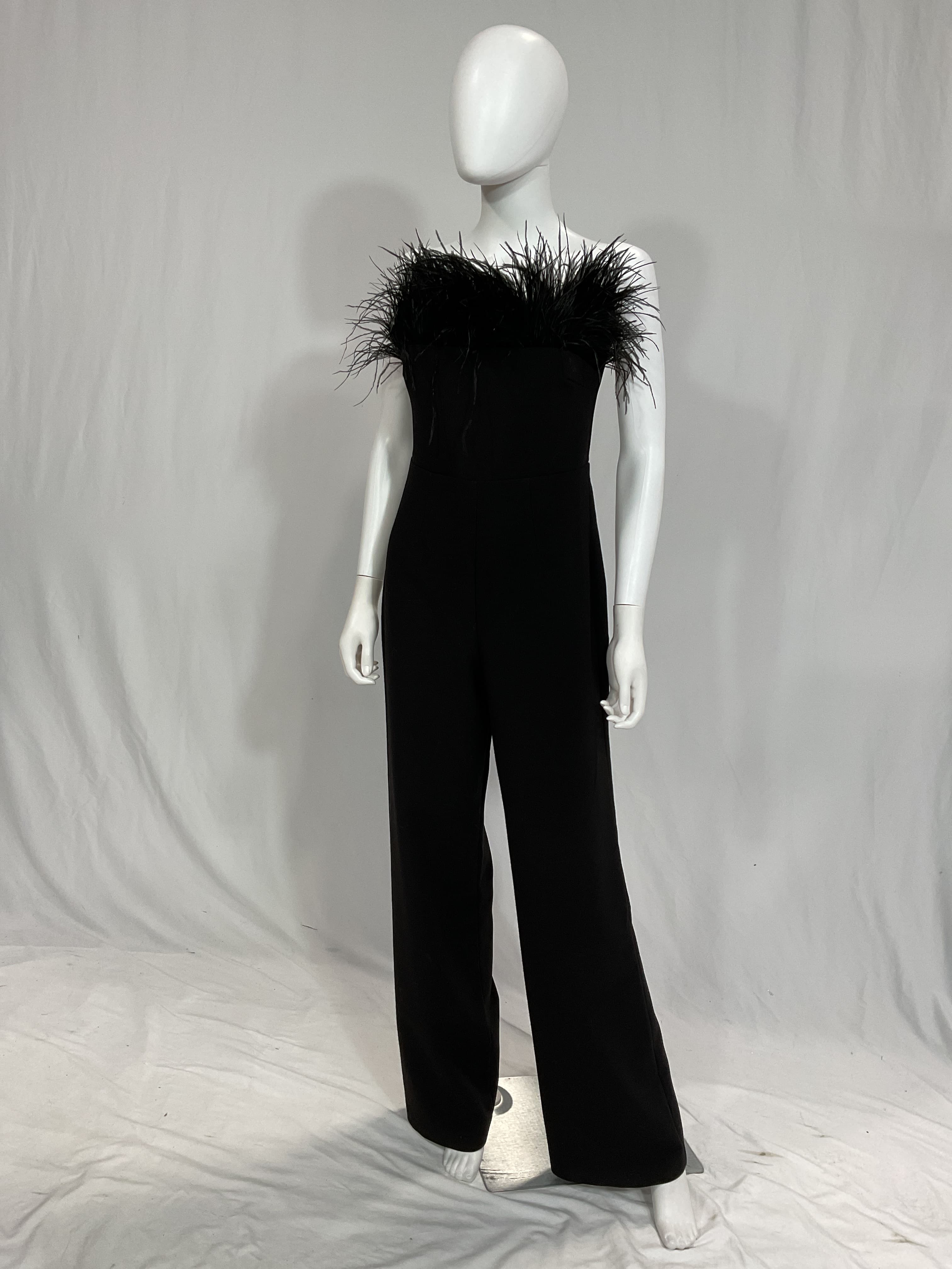 Desi Feather Trim Jumpsuit - Image 2