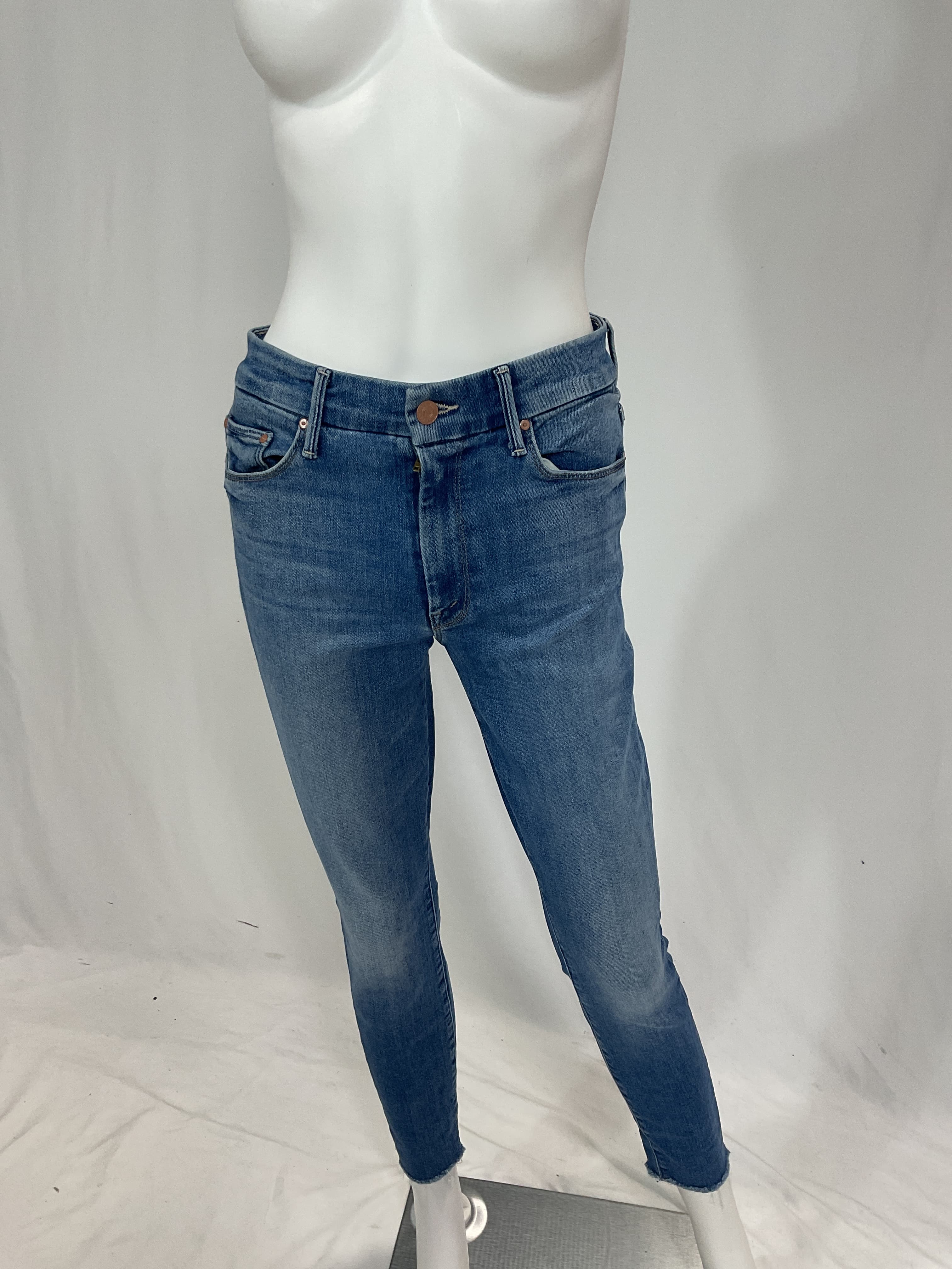 The Looker High Waist Frayed Ankle Skinny Jeans - Image 2