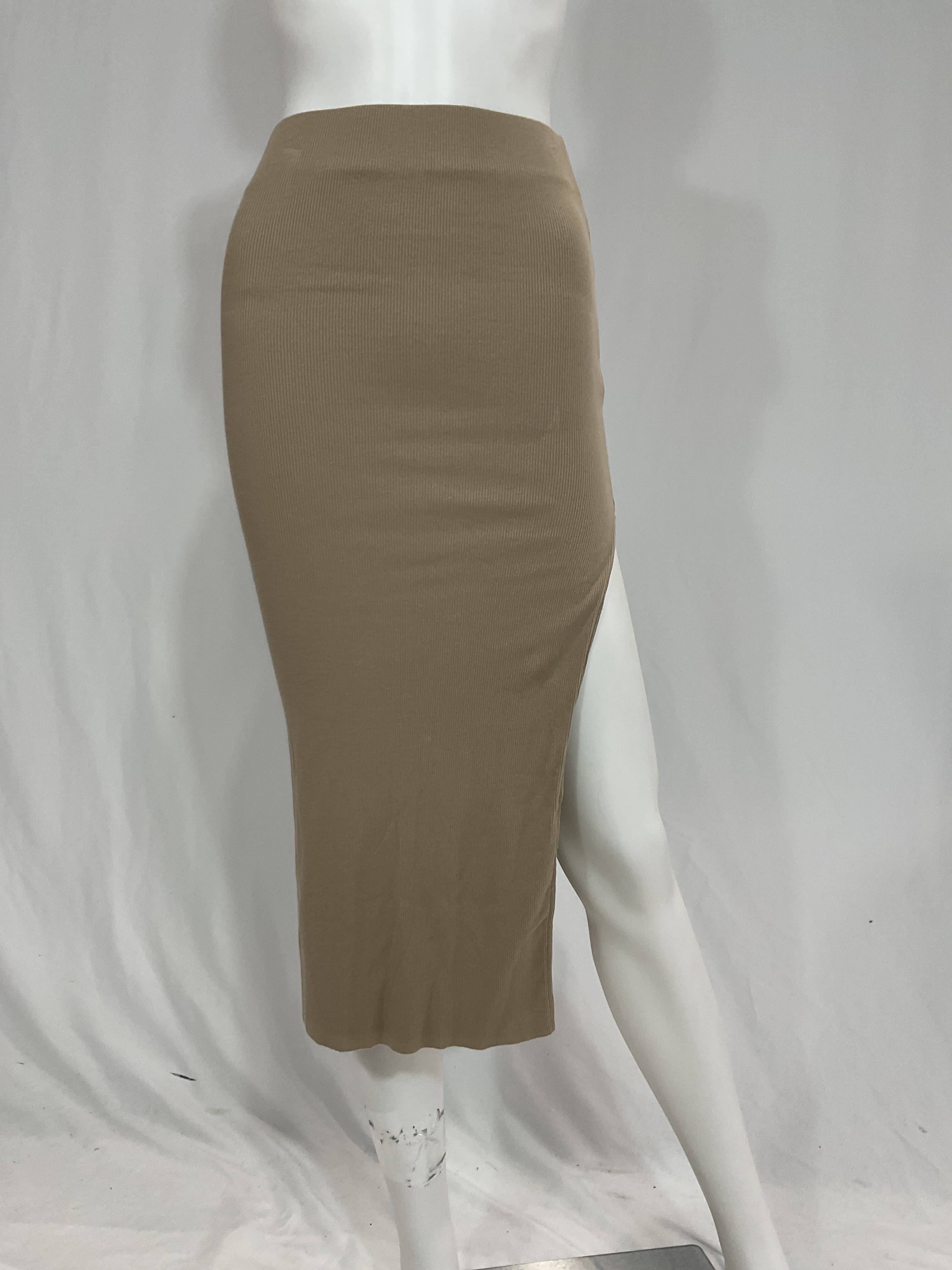 Cotton Citizen X Revolve Melbourne Midi Skirt With Slit In Sand Dollar - Image 2