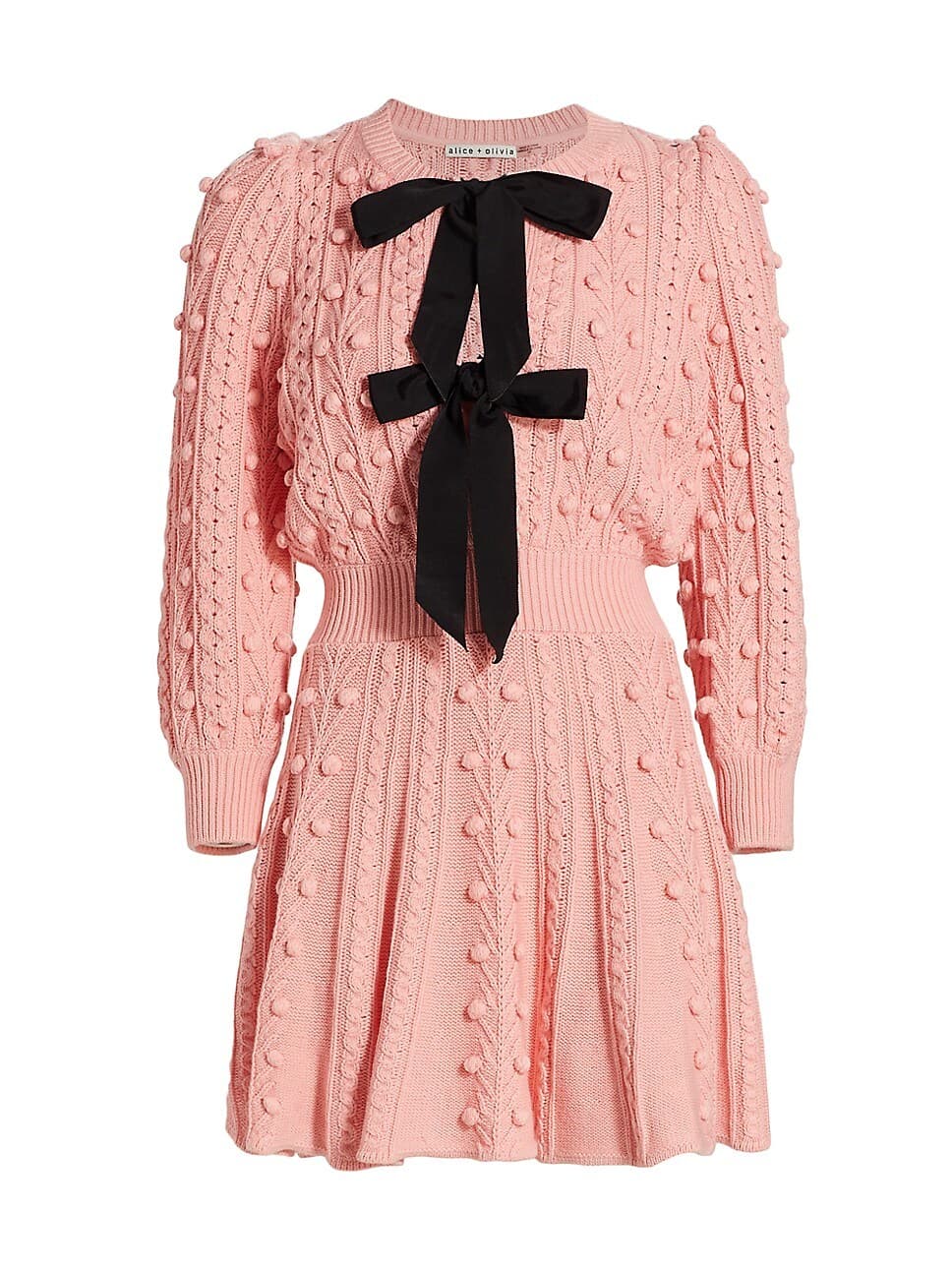 Kitty Bow Front Sweater Dress - Image 1