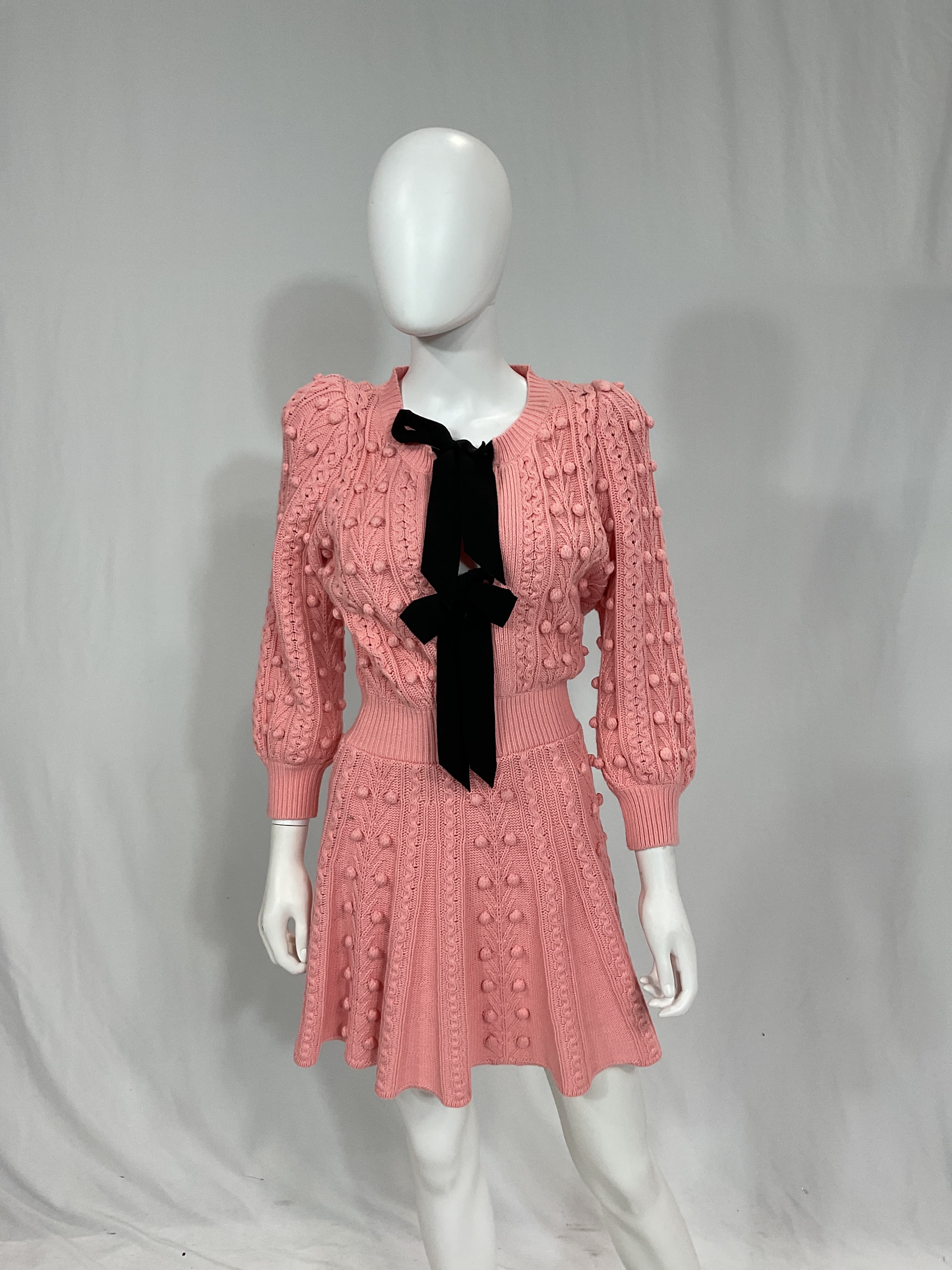 Kitty Bow Front Sweater Dress - Image 3