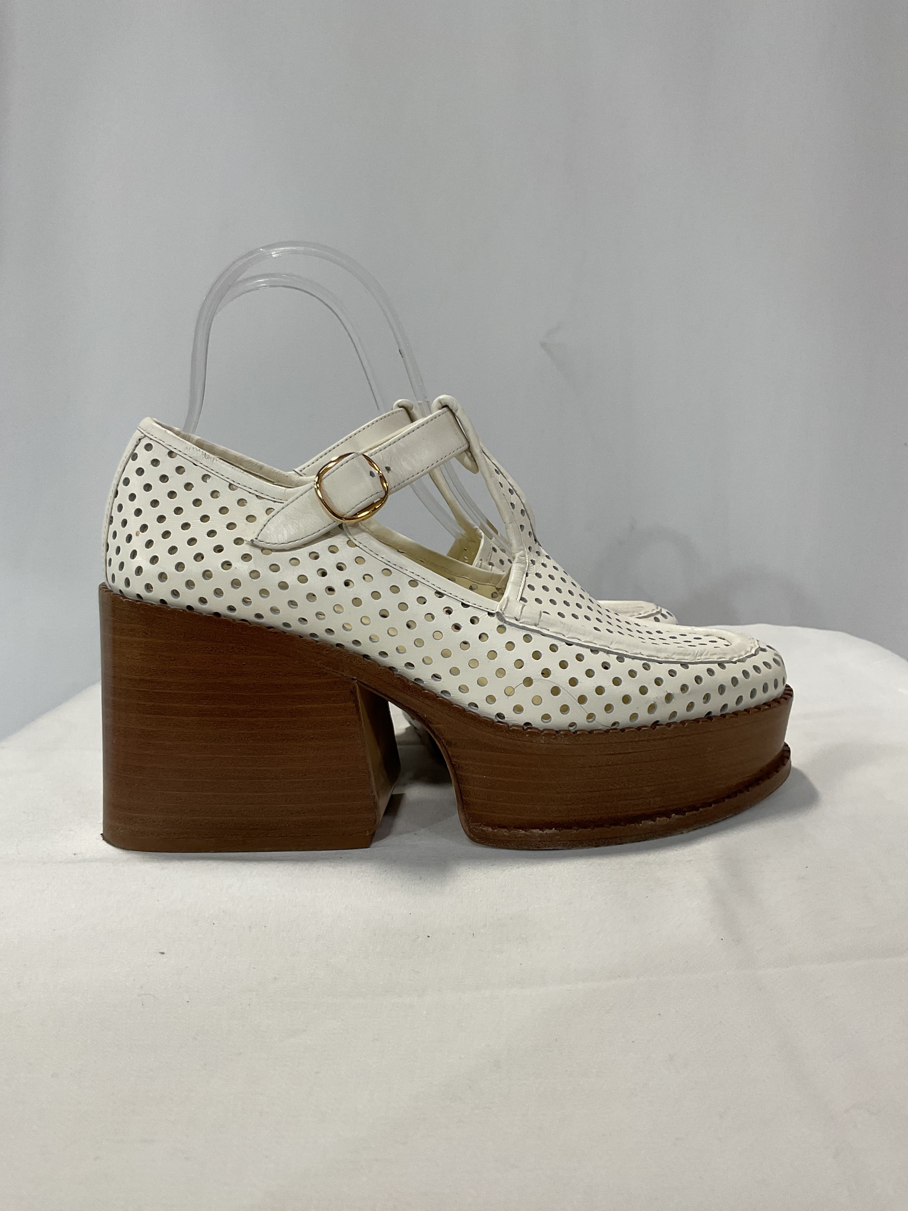 Aria Leather Platform Mary Jane Heels - Image 3