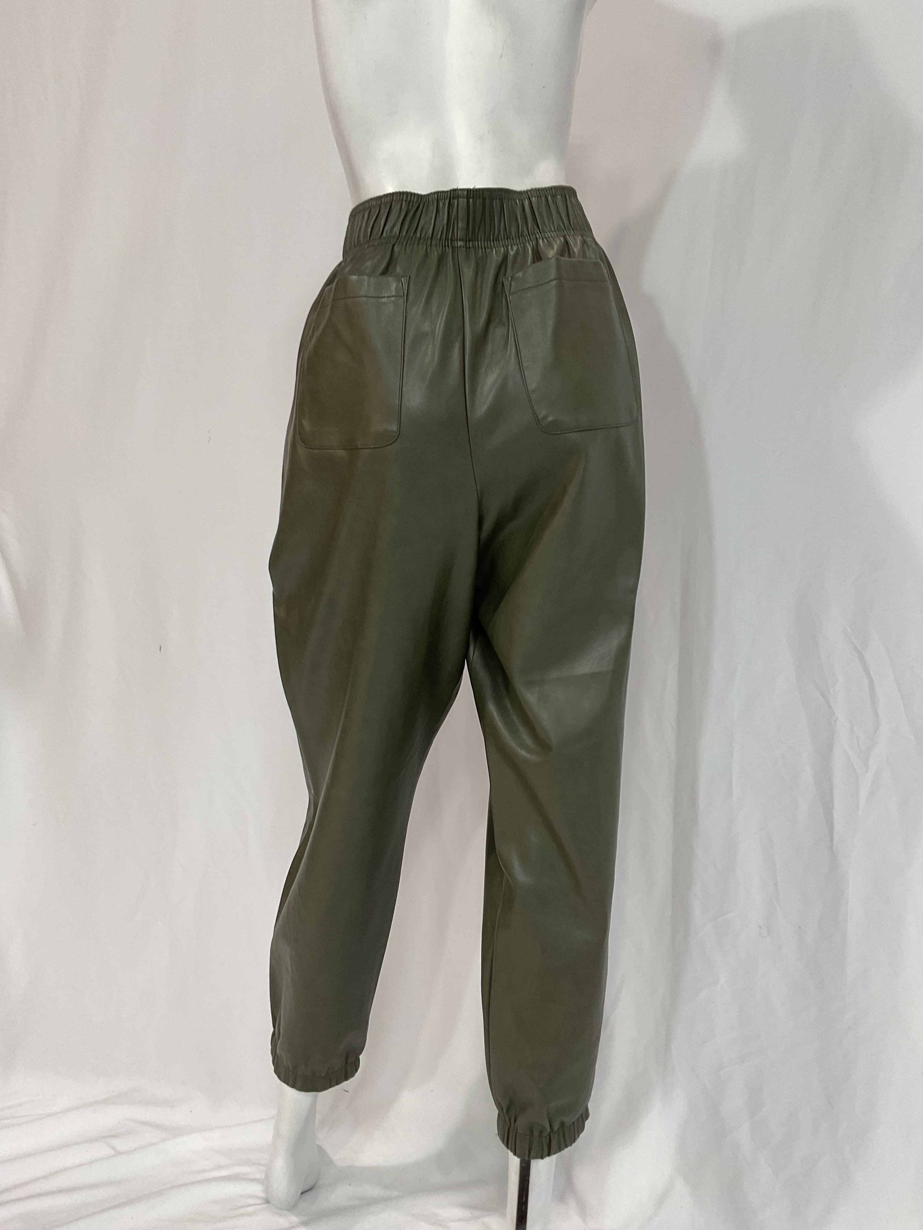 Faux Leather Joggers - Image 3