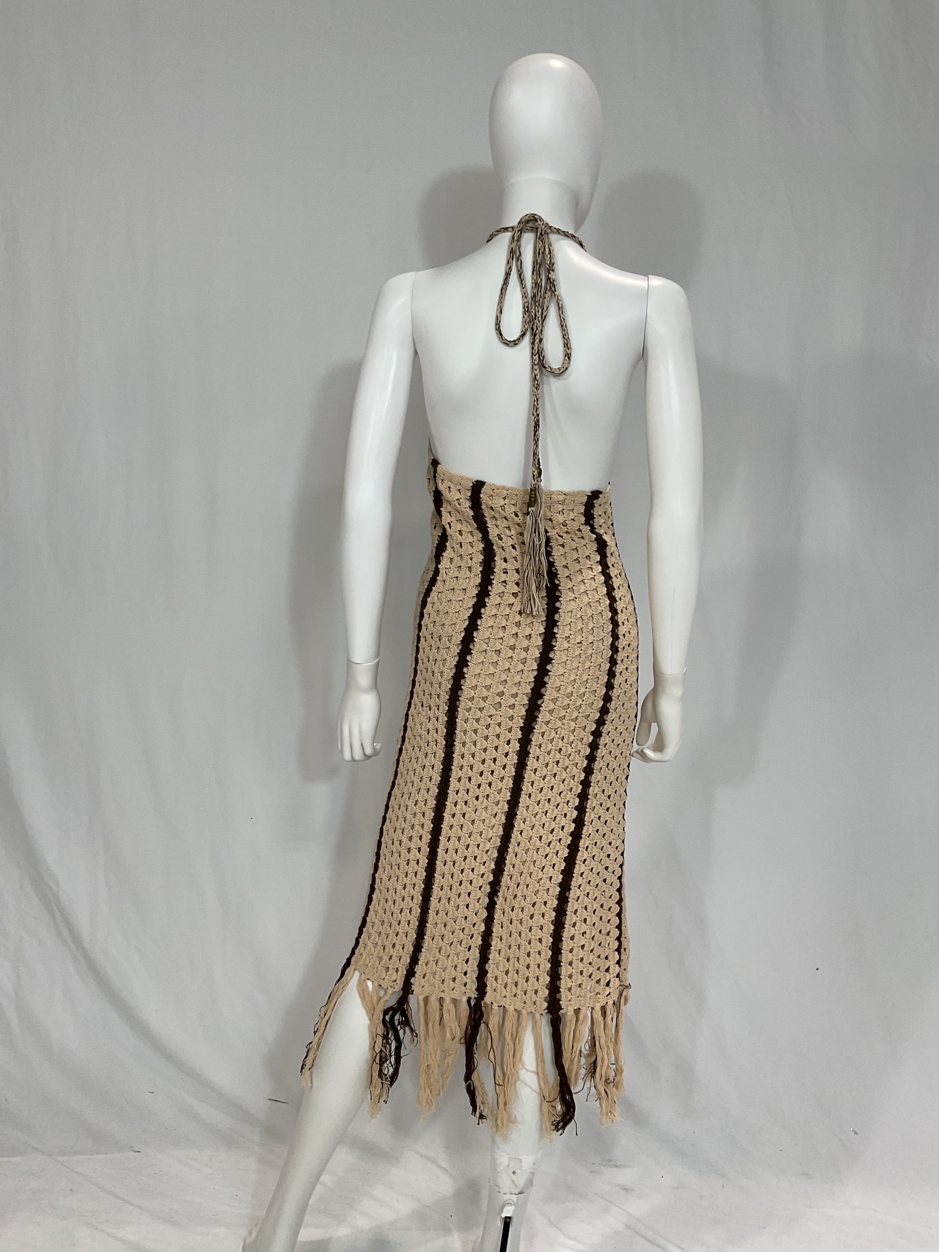 Halter Fringe Midi Dress - Image 2