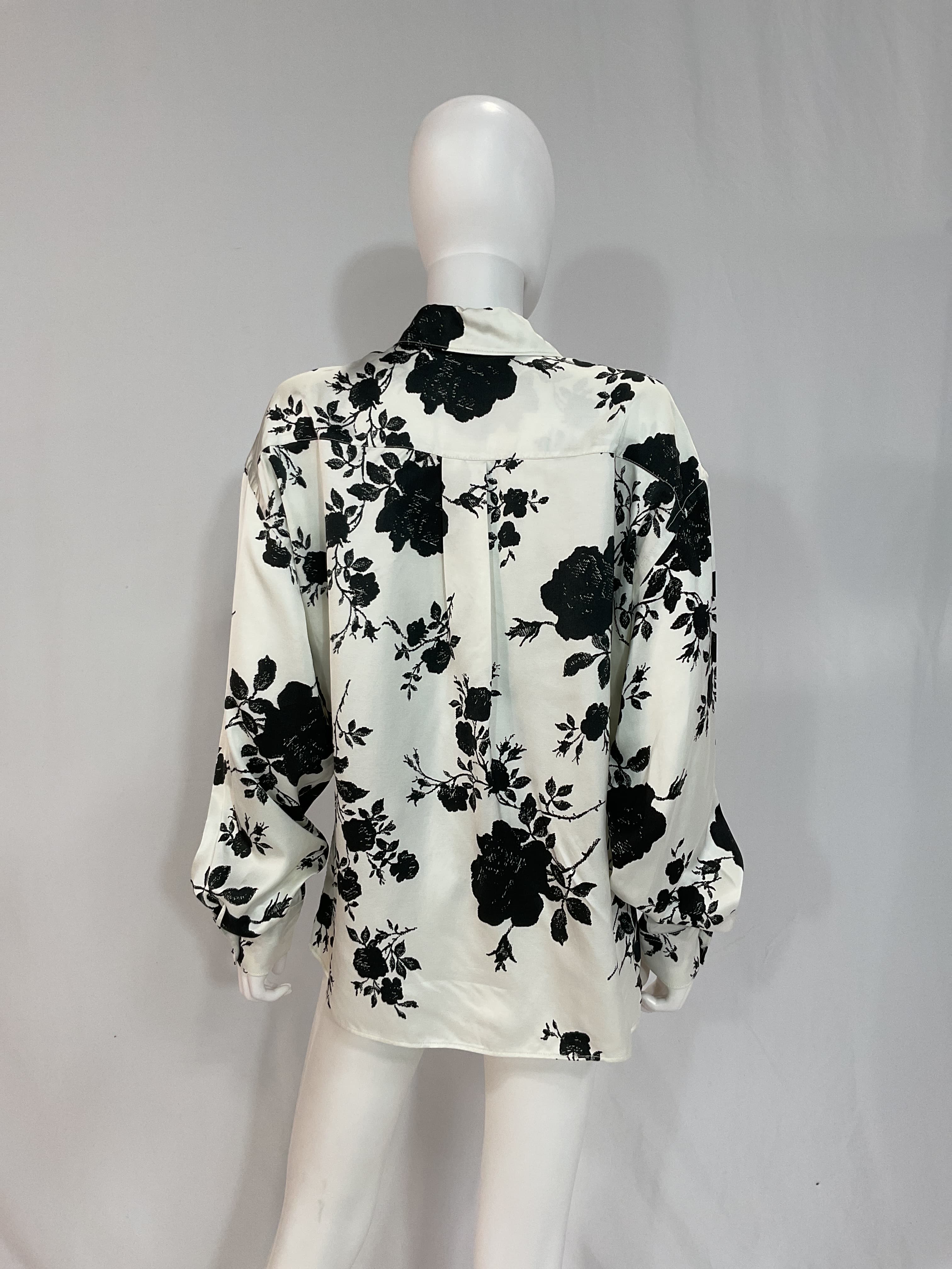 Floral-Print Satin Shirt - Image 3